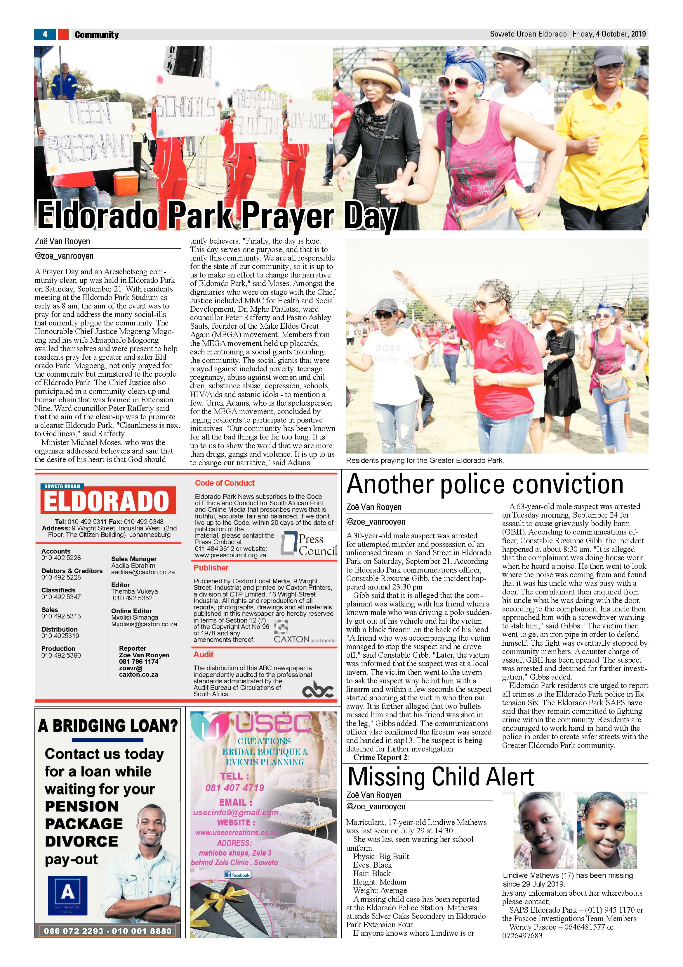 Eldorado News – October 4, 2019 page 4
