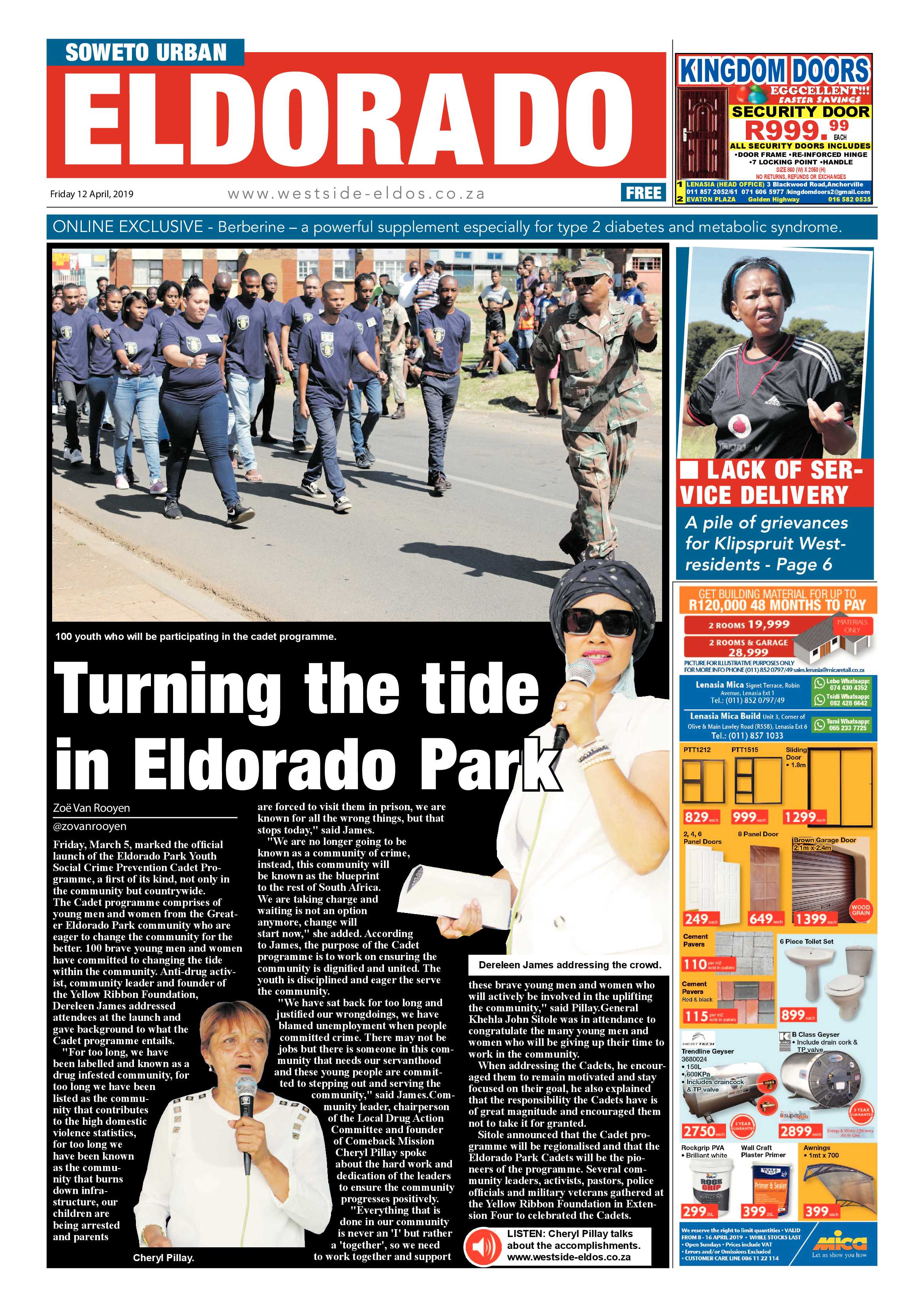 Eldorado News – April 12 , 2019 page 1