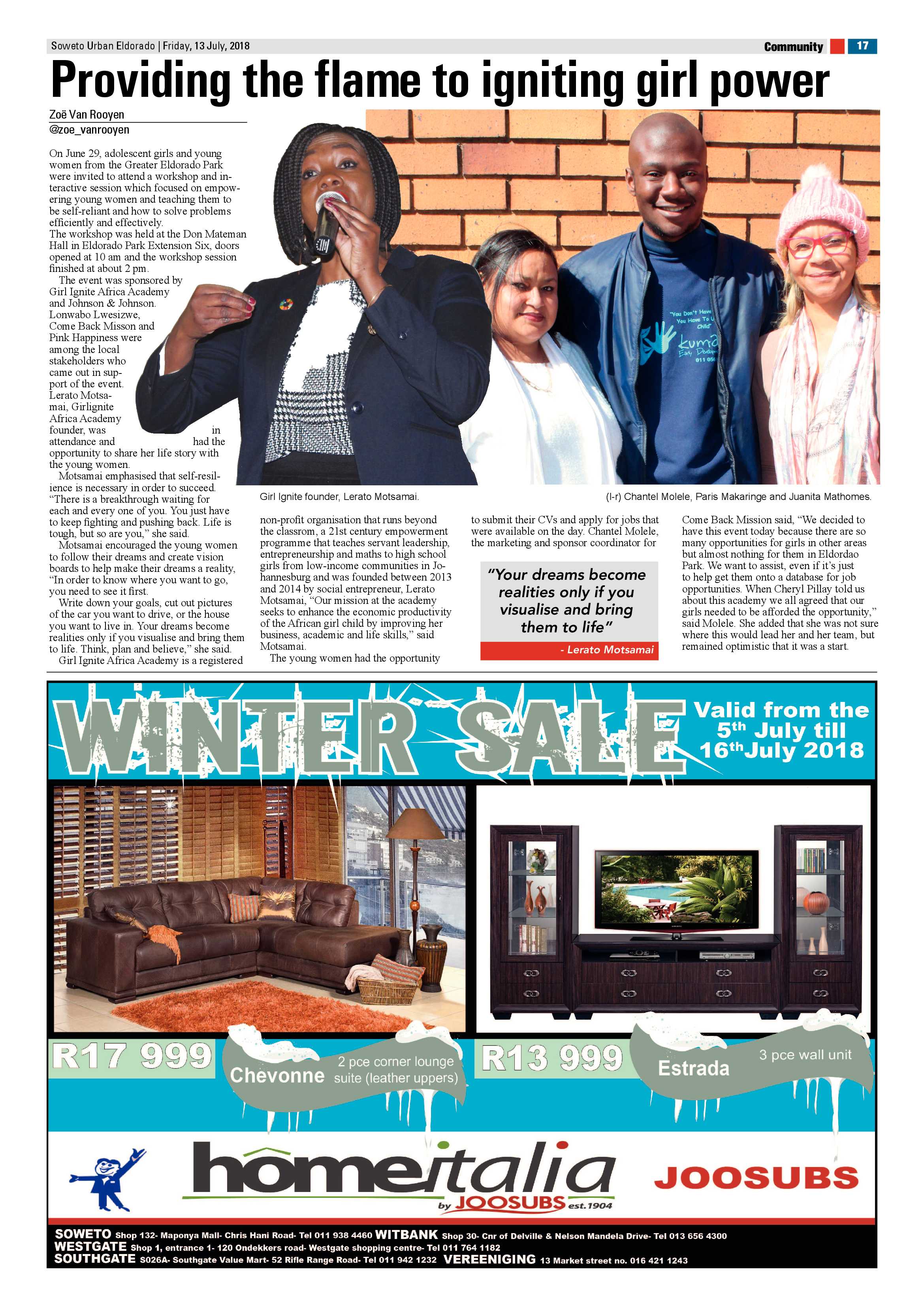 Eldorado Park – July 13, 2018 issue page 17