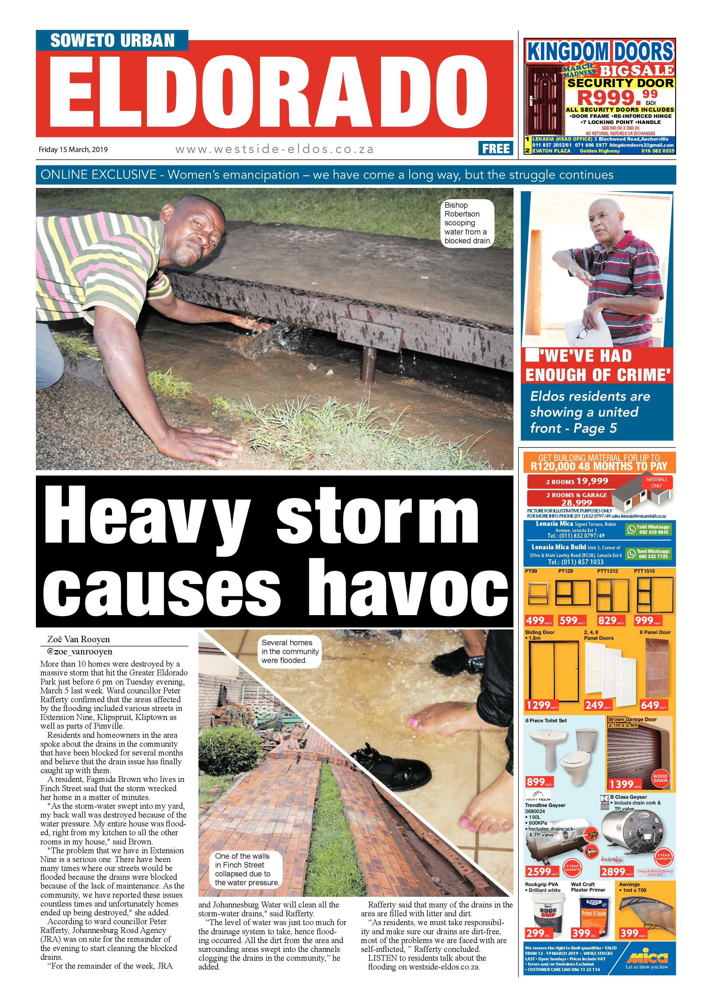 Eldorado News – March 16 , 2019 page 1