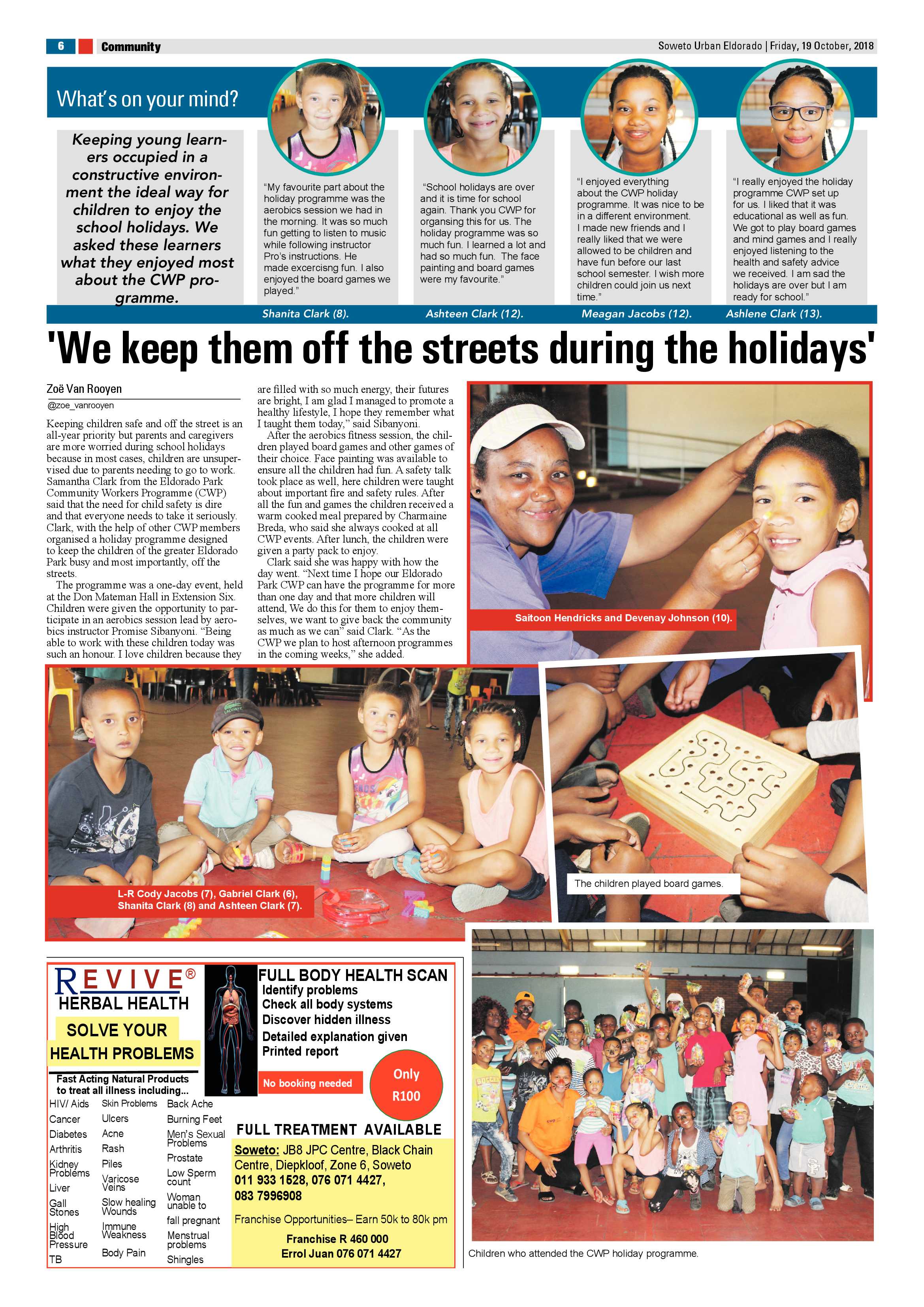 Eldorado Park – October 19, 2018 issue page 6