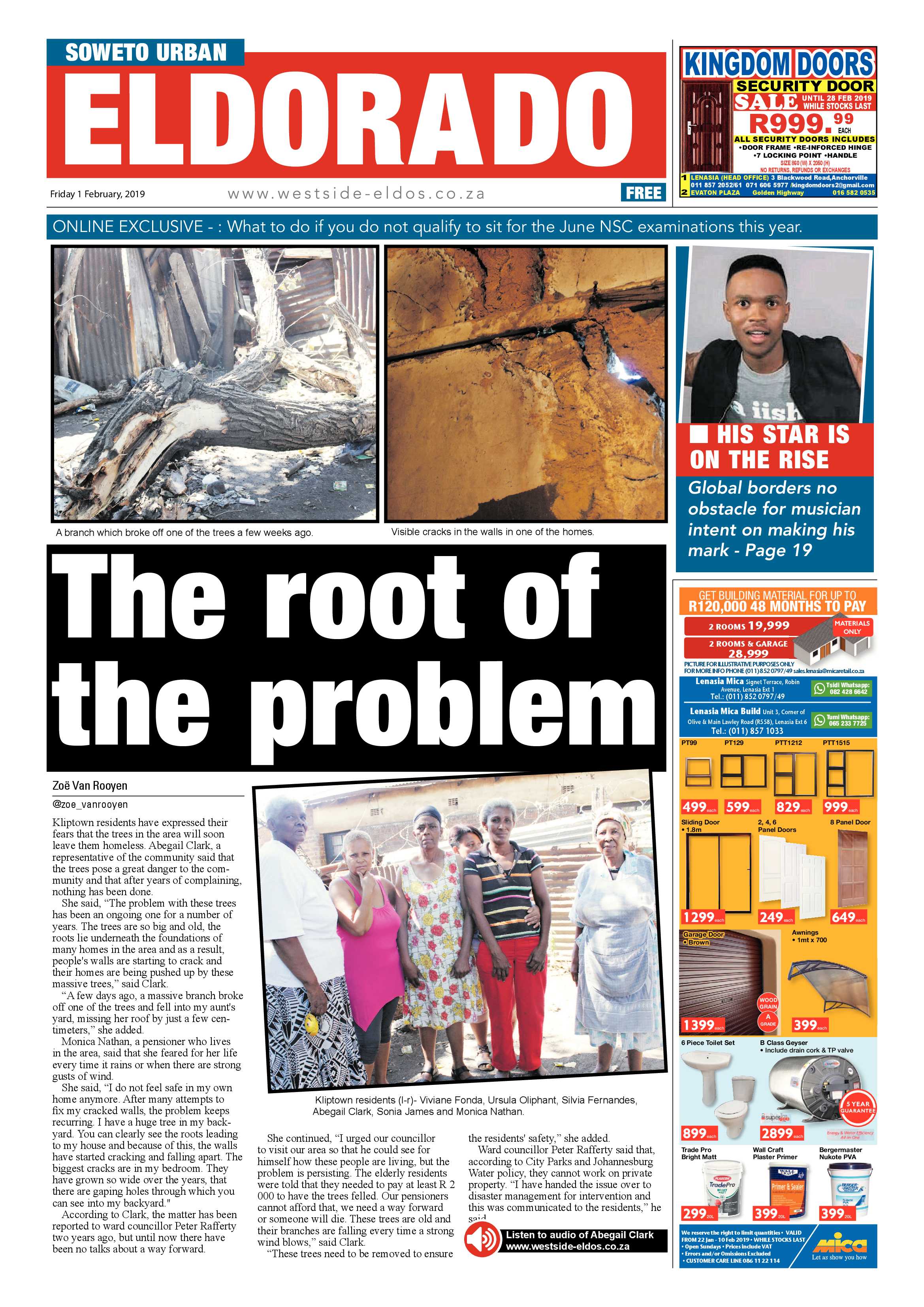 Eldorado Park News – February 1 page 1