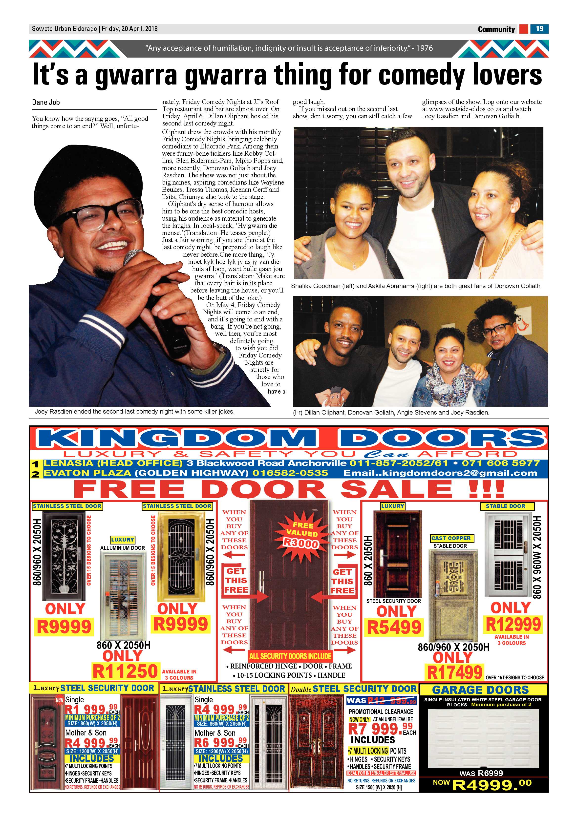 Eldorado Park – April 20, 2018 issue page 20