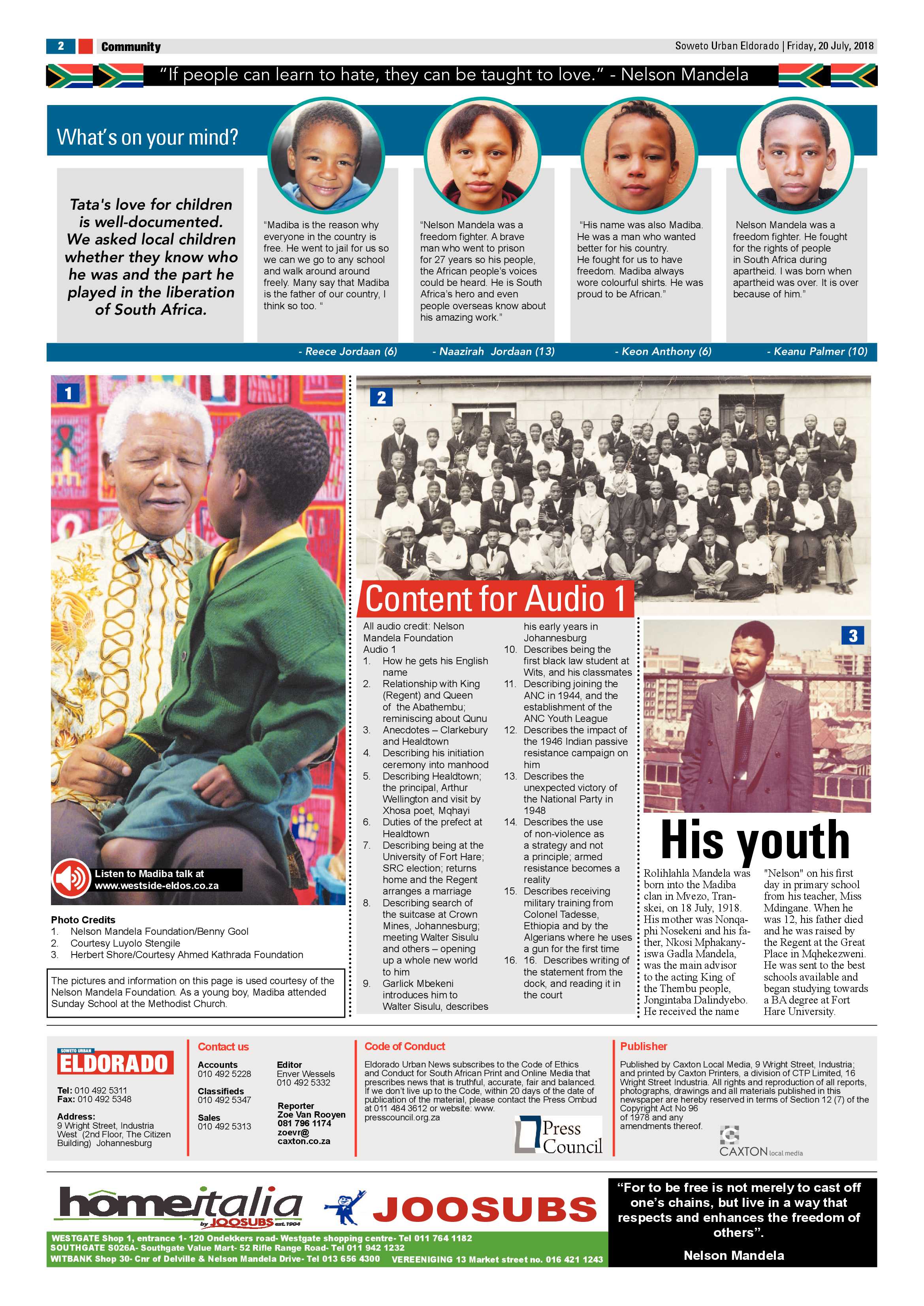 Eldorado Park – July 20, 2018 issue page 2