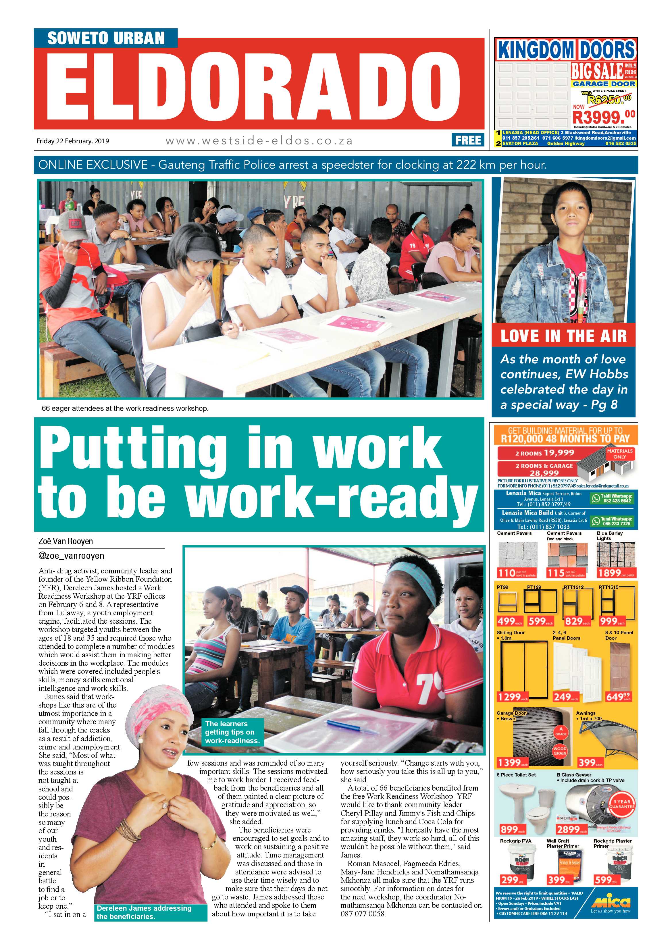 Eldorado Park news– February 22, 2019 page 1
