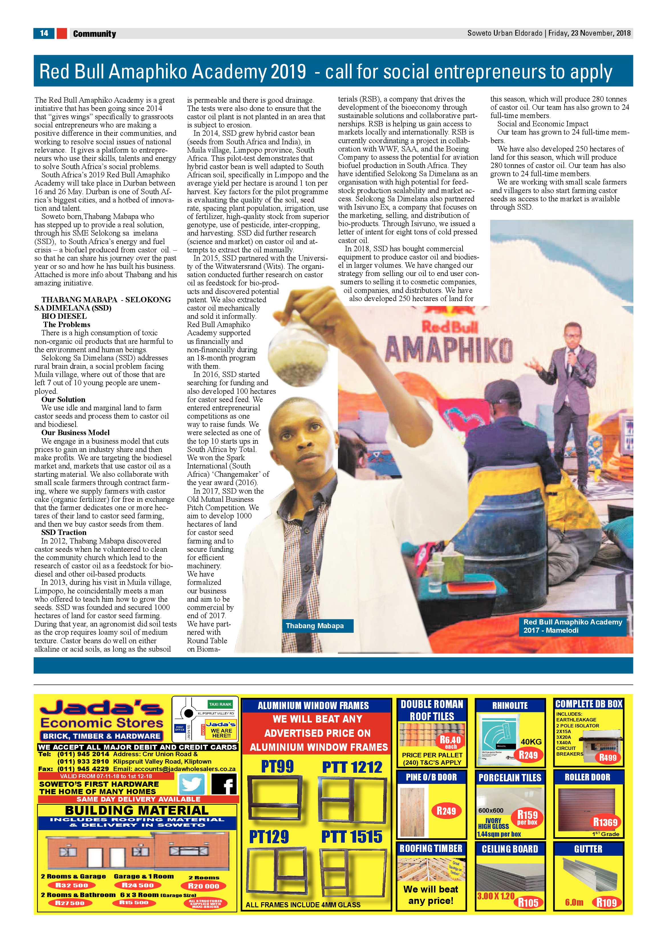 Eldorado Park – November 23, 2018 issue page 14
