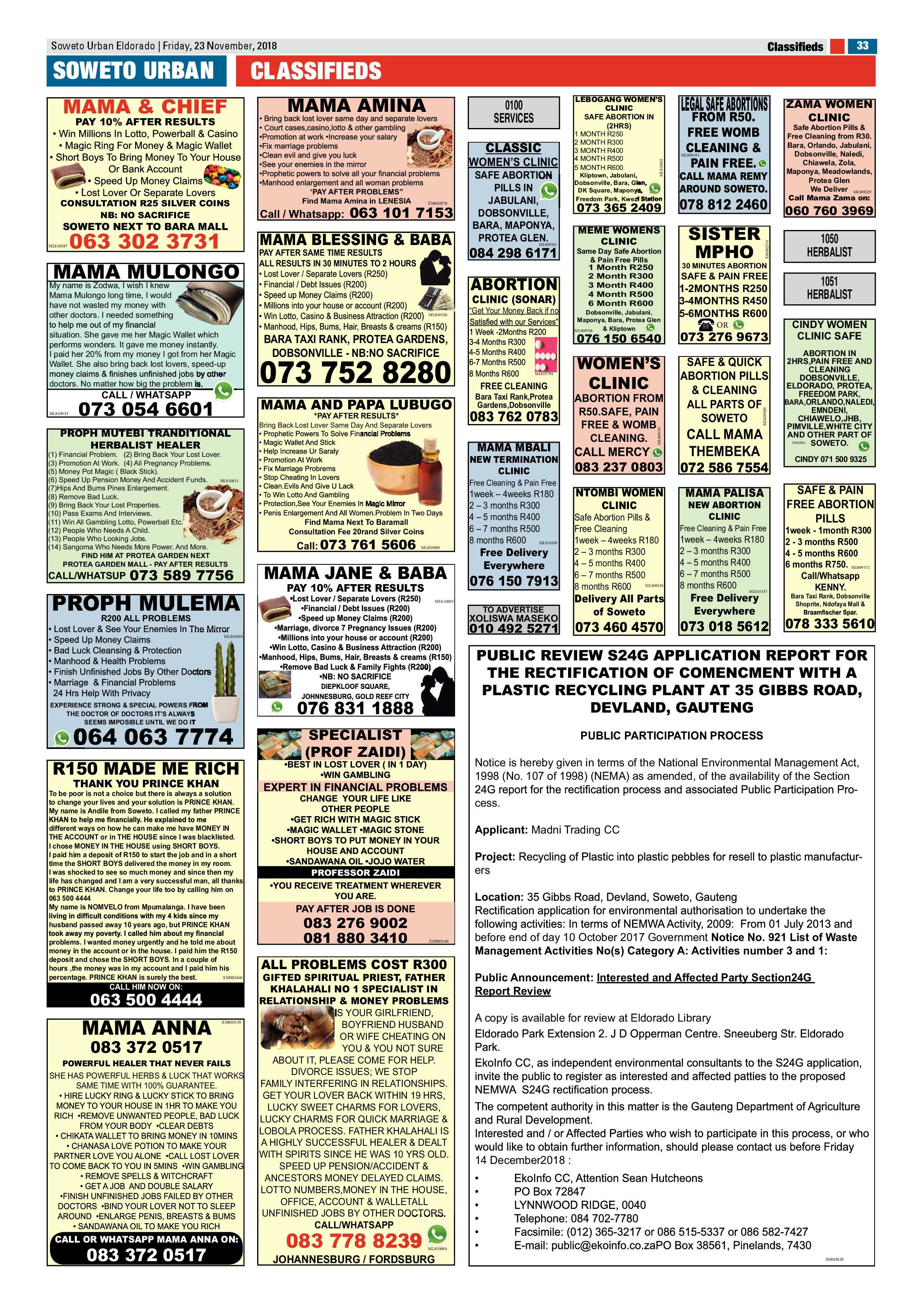 Eldorado Park – November 23, 2018 issue page 33