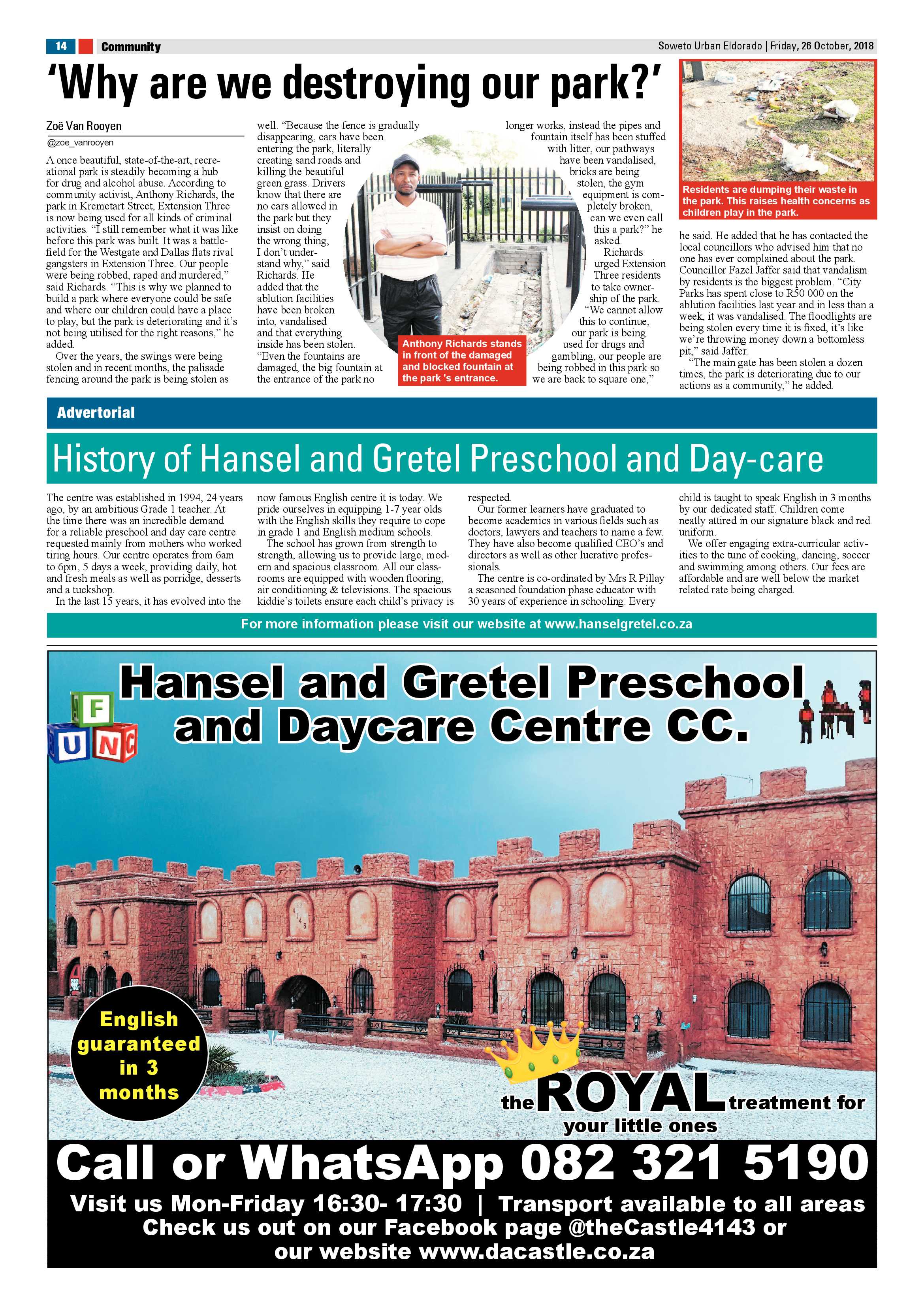 Eldorado Park – October 26, 2018 issue page 14