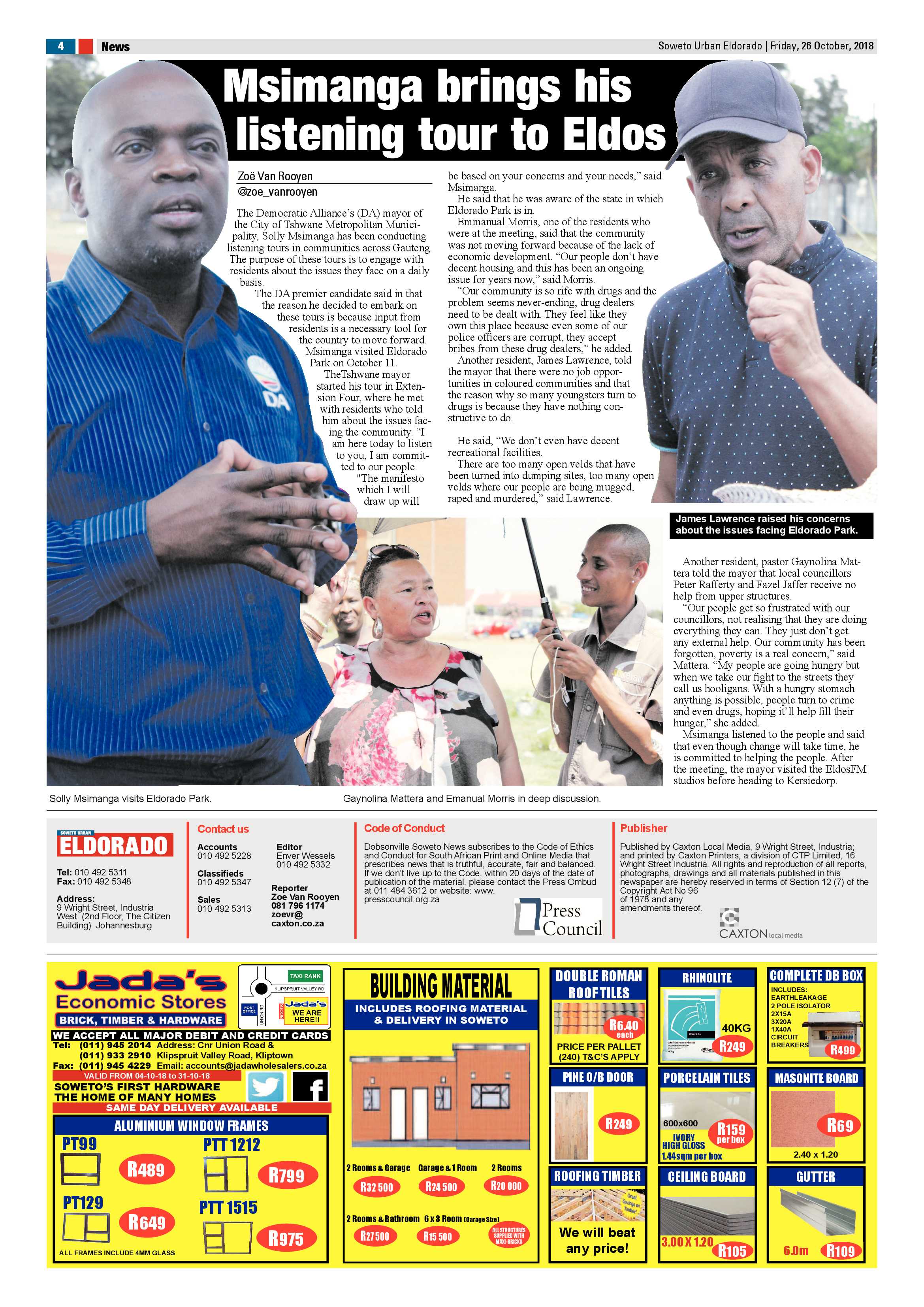 Eldorado Park – October 26, 2018 issue page 4