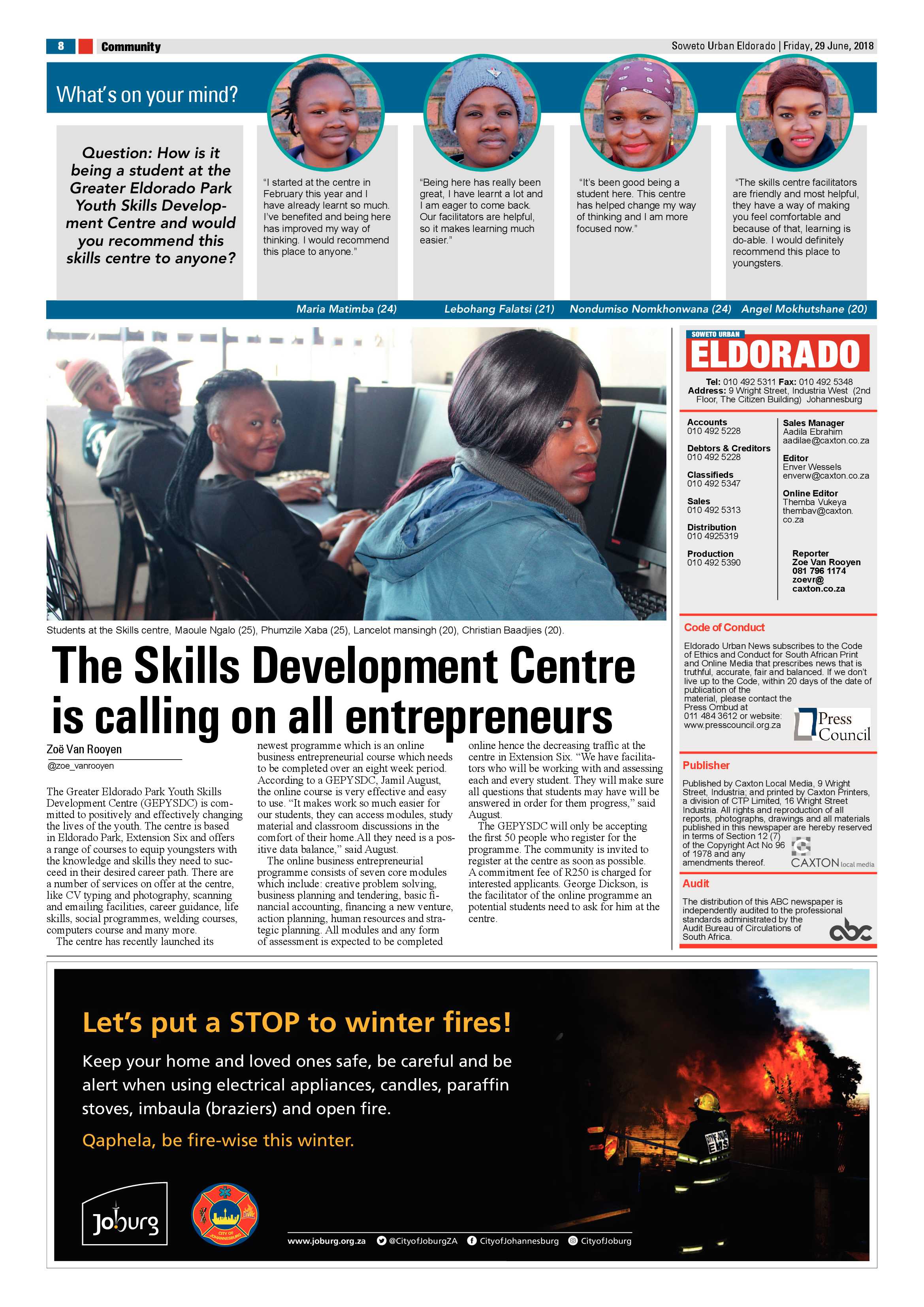 Westside – June 29, 2018 issue page 8