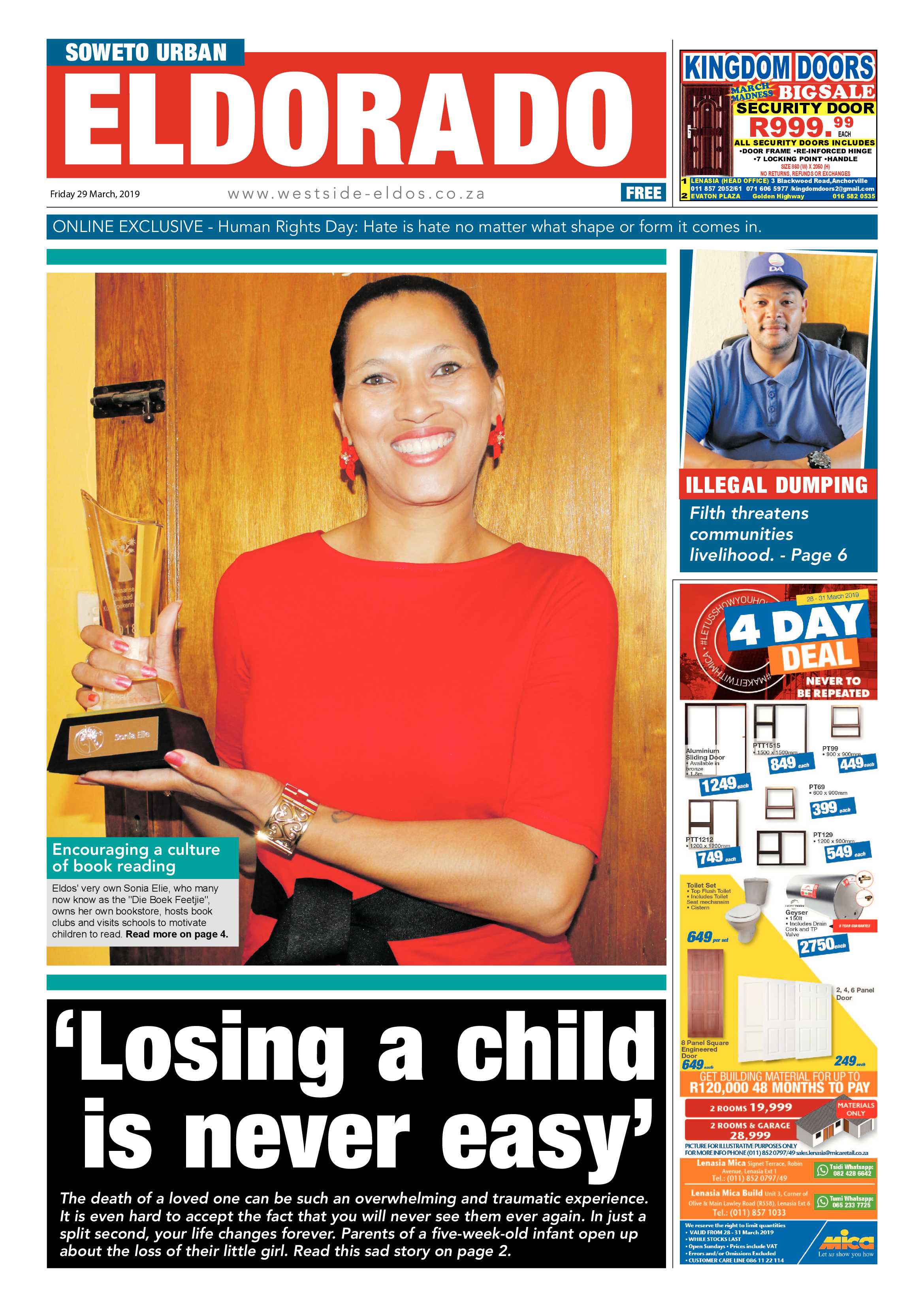 Eldorado News – March 29 , 2019 page 1
