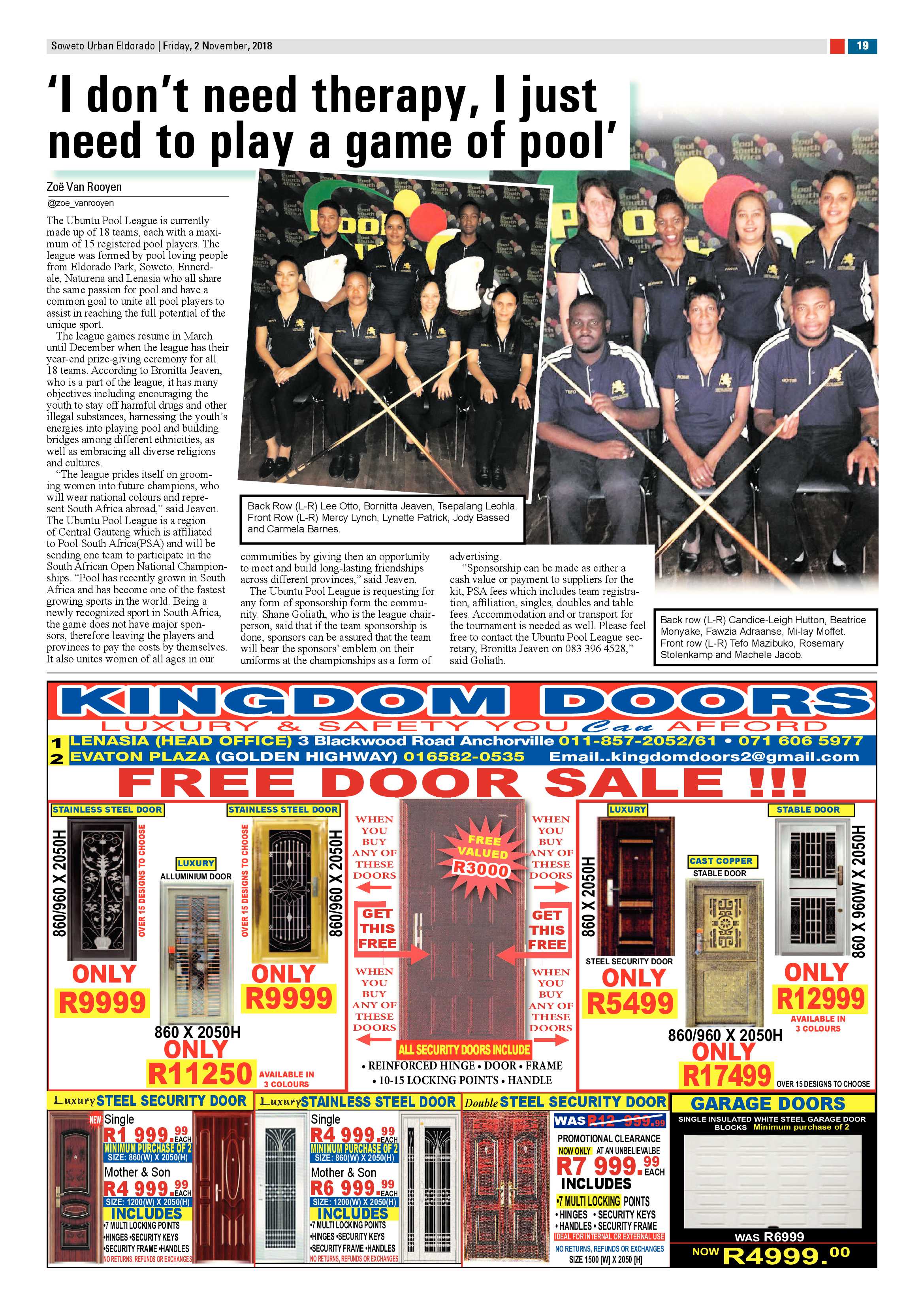 Eldorado Park – November 2, 2018 issue page 19