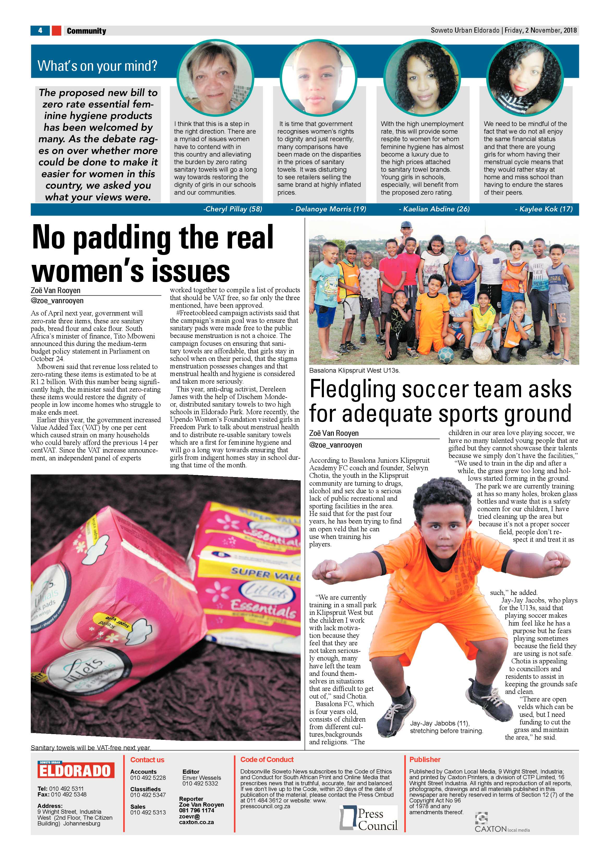 Eldorado Park – November 2, 2018 issue page 4