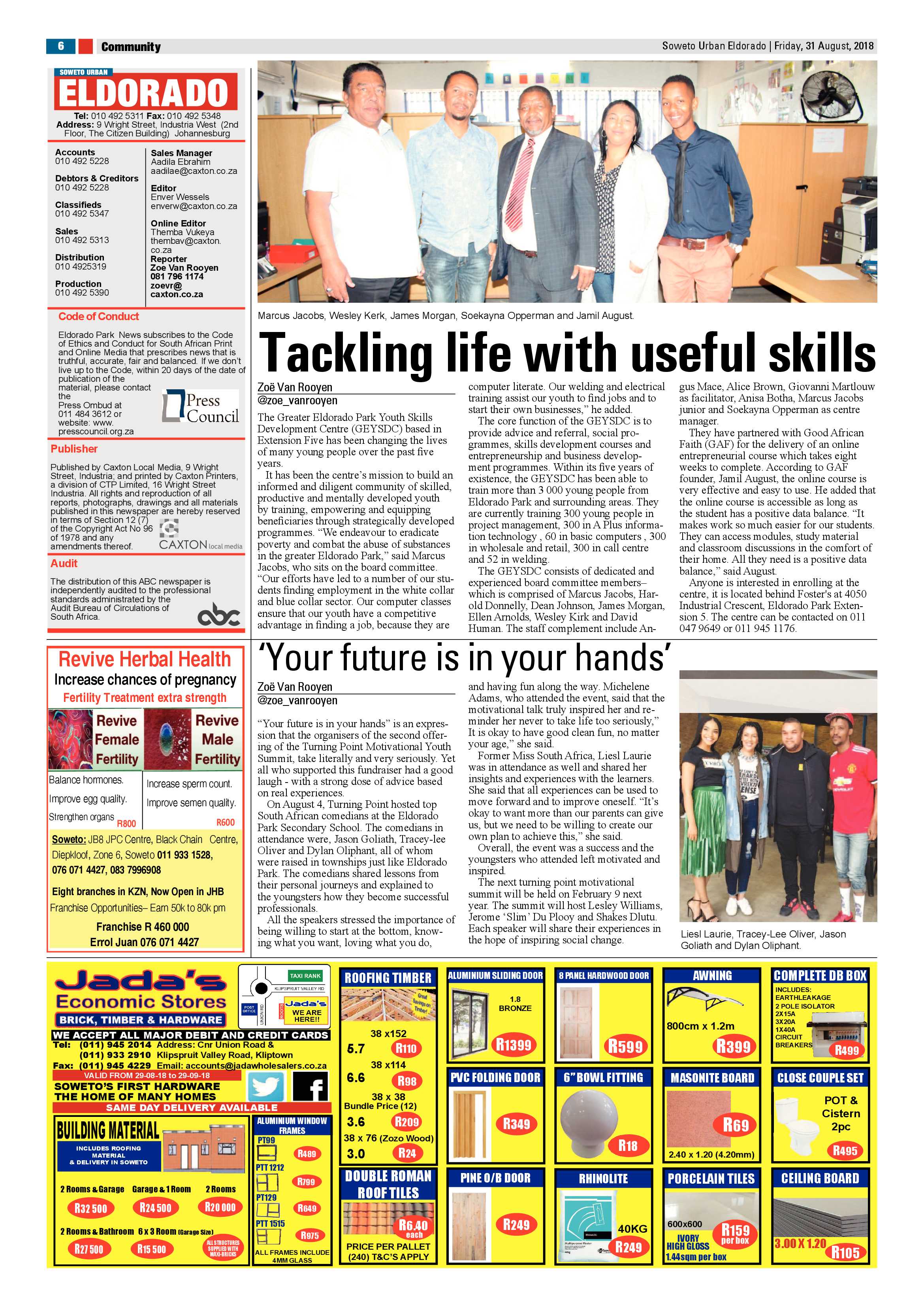 Eldorado Park – August 31, 2018 issue page 6