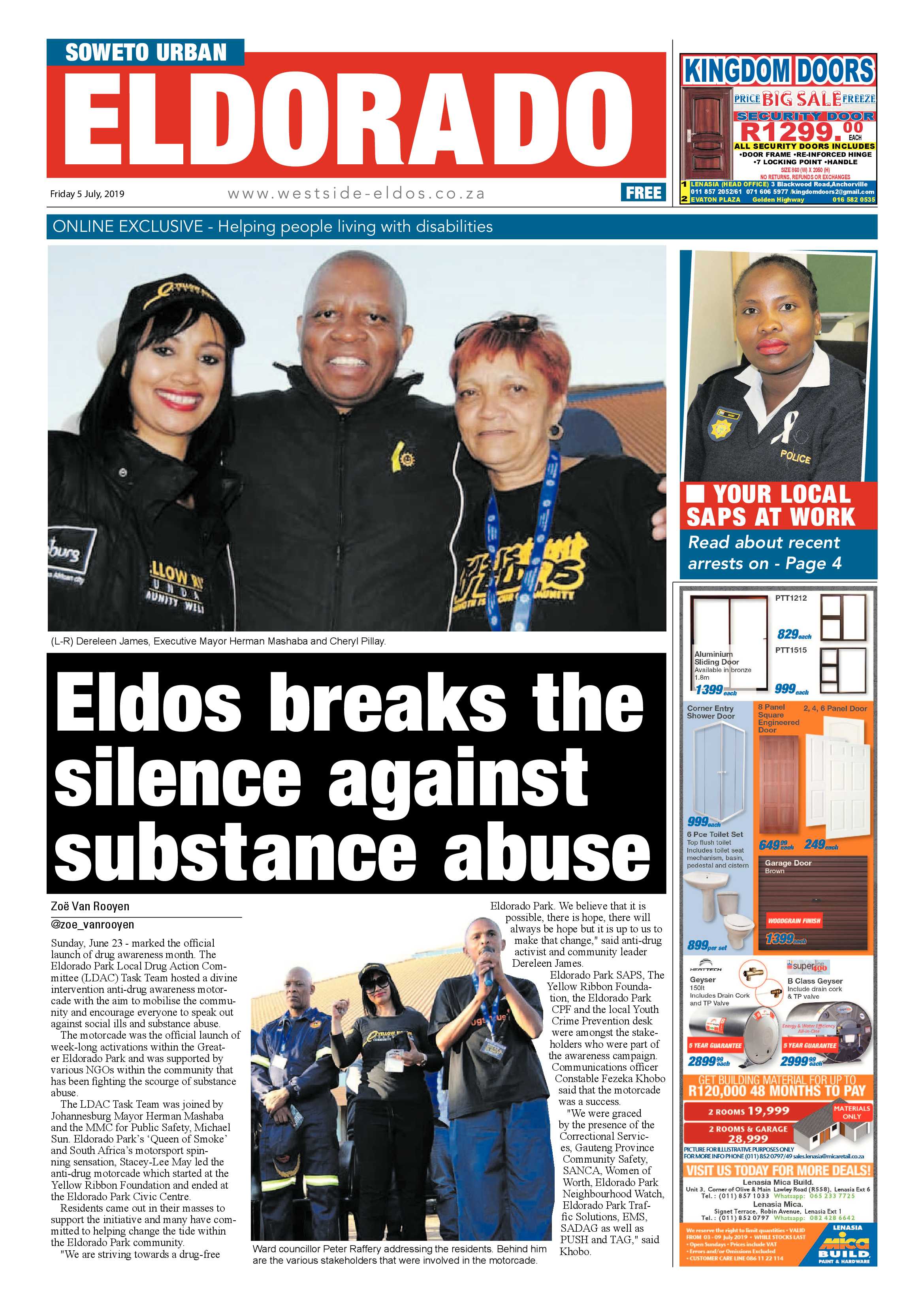 Eldorado News – July 05, 2019 page 1