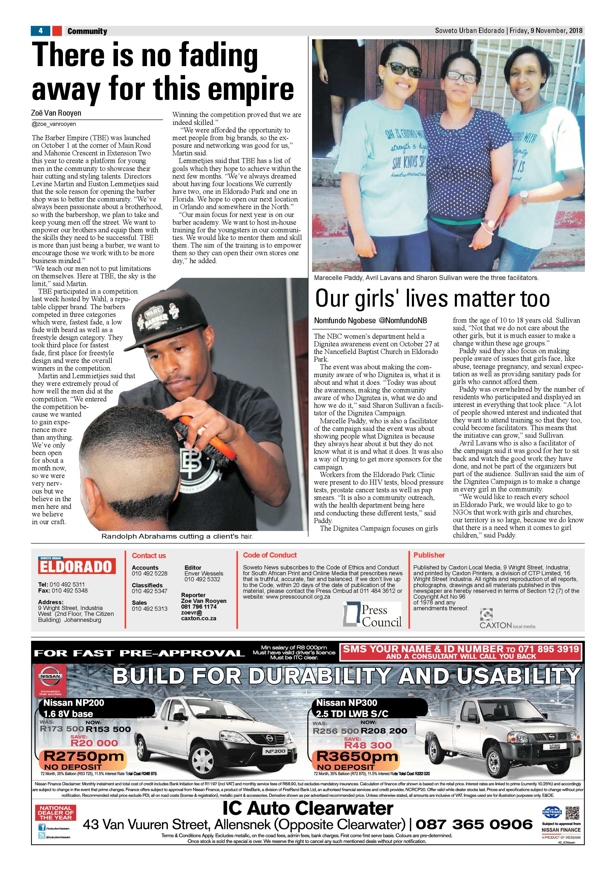 Eldorado Park – November 9, 2018 issue page 4