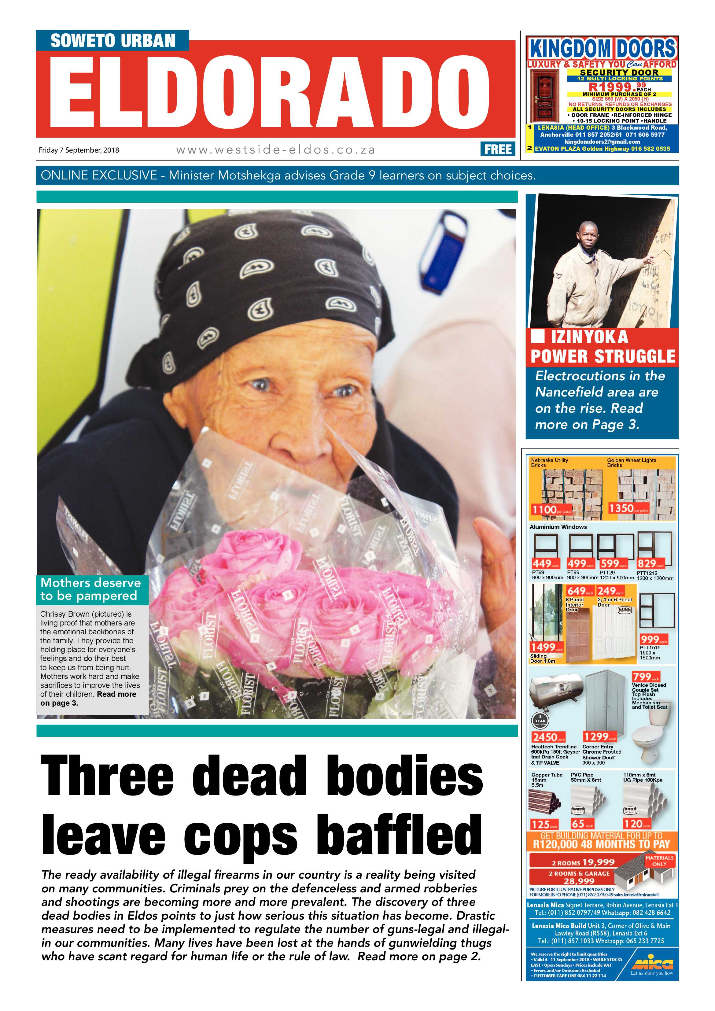 Eldorado Park – September 7, 2018 issue page 1