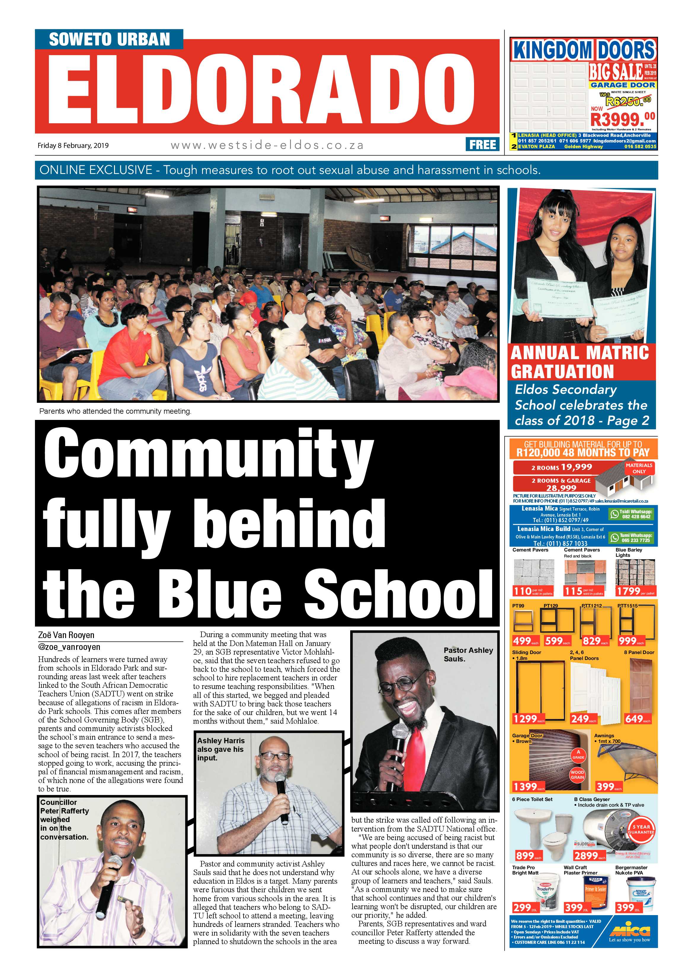 Eldos News – February 8, 2019 page 1