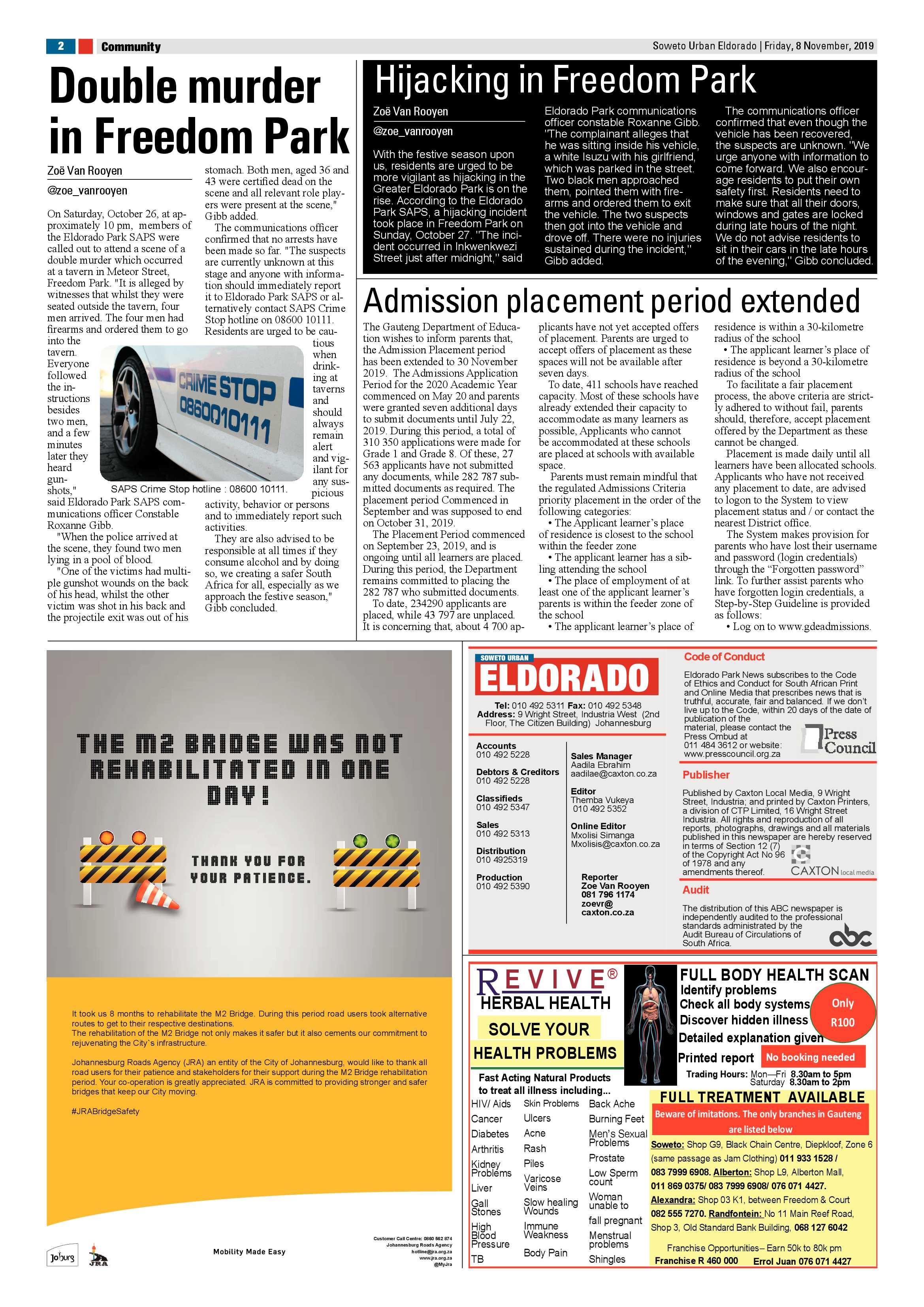 Eldorado News – November 08, 2019 page 2