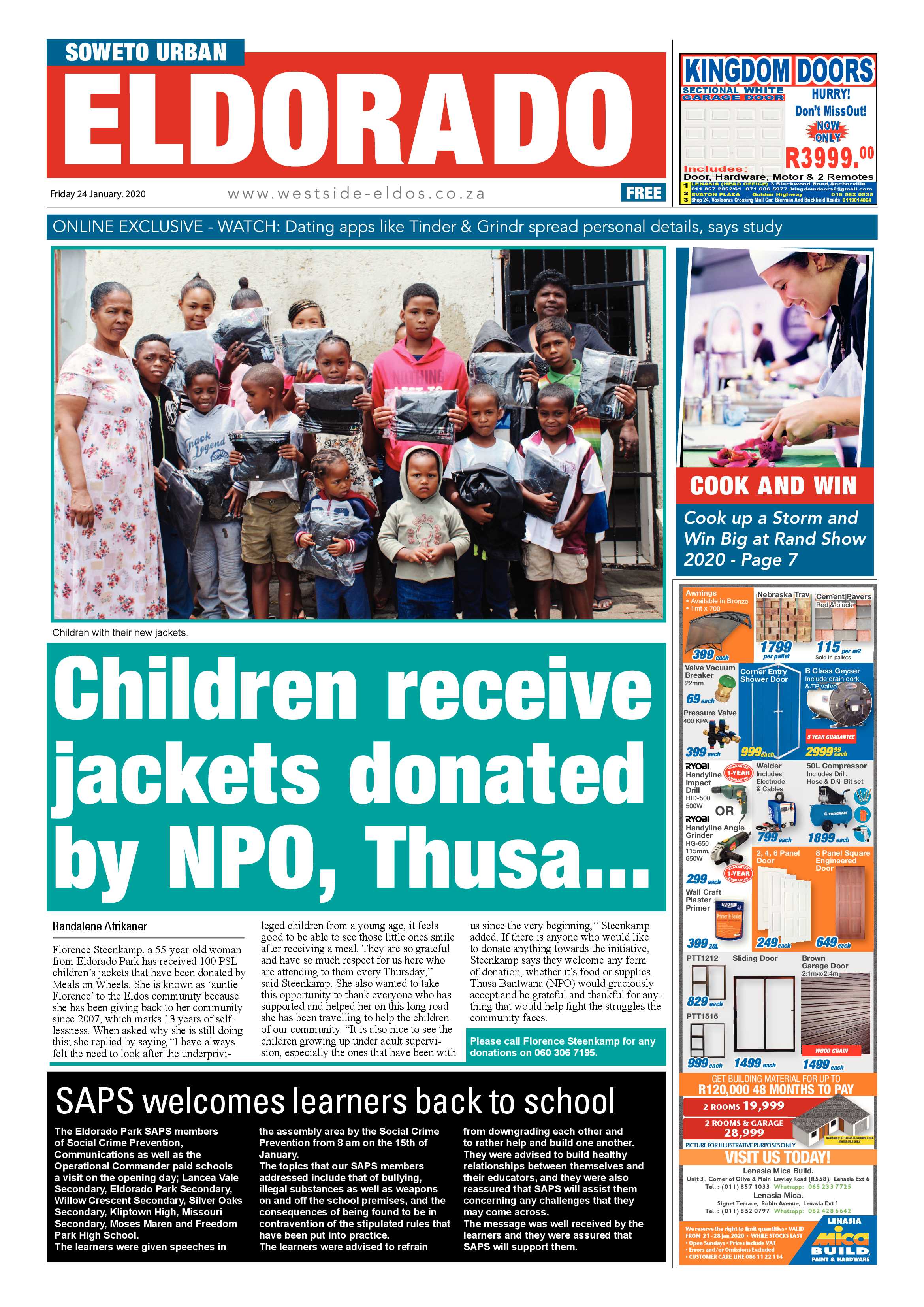 Eldos News – January 24, 2020 page 1