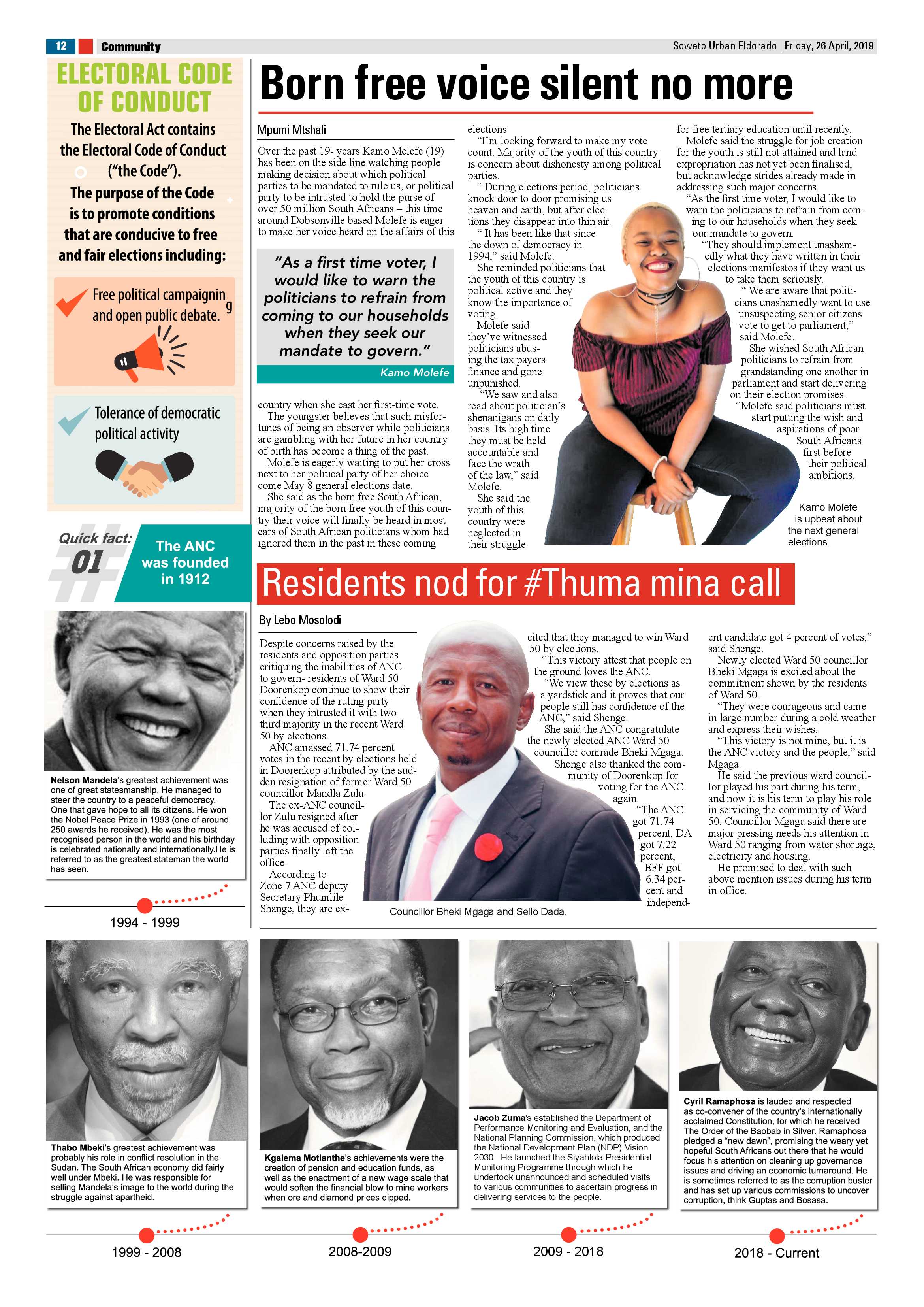 Eldorado Park News – April 26, 2019 page 12