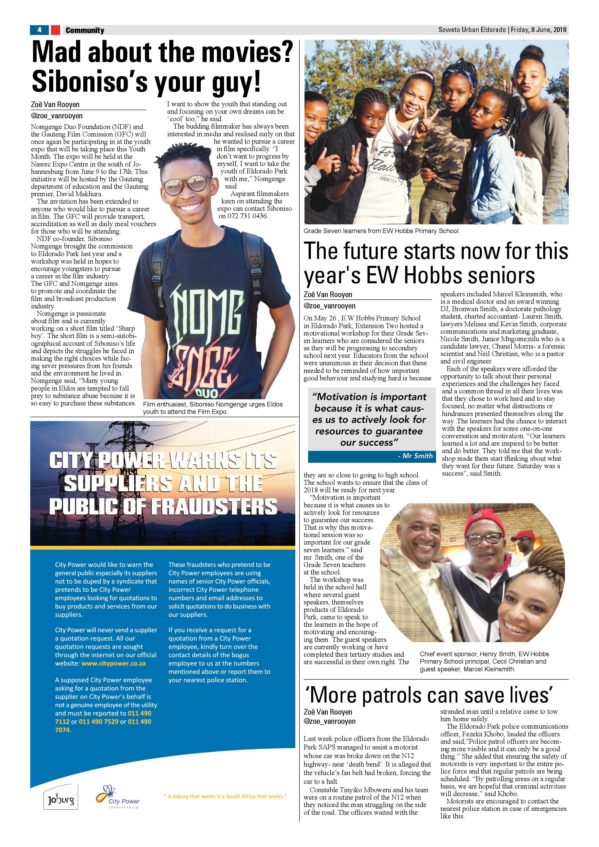 Eldorado Park – June 8, 2018 issue page 4