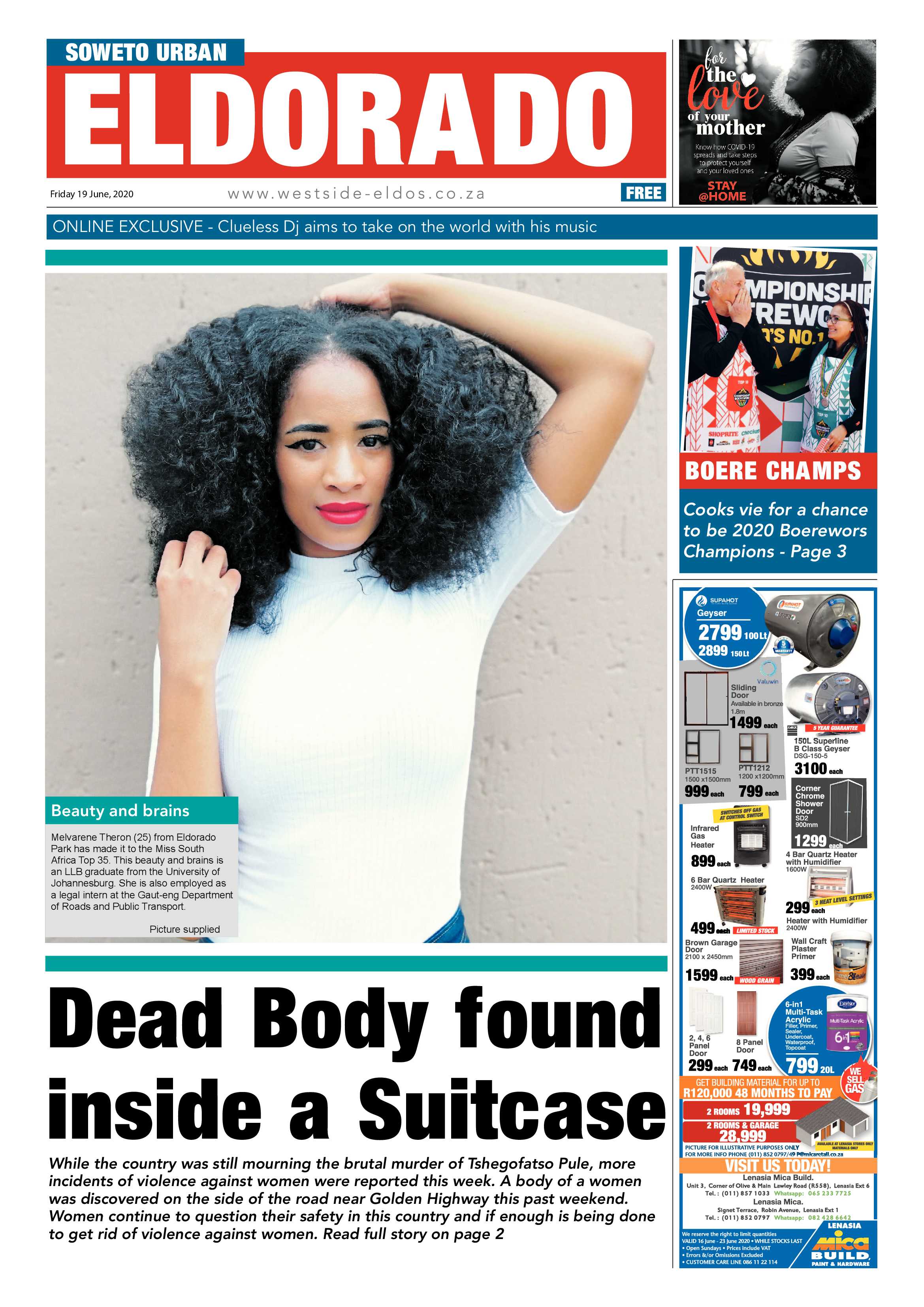 Eldos June 19, 2020 page 1