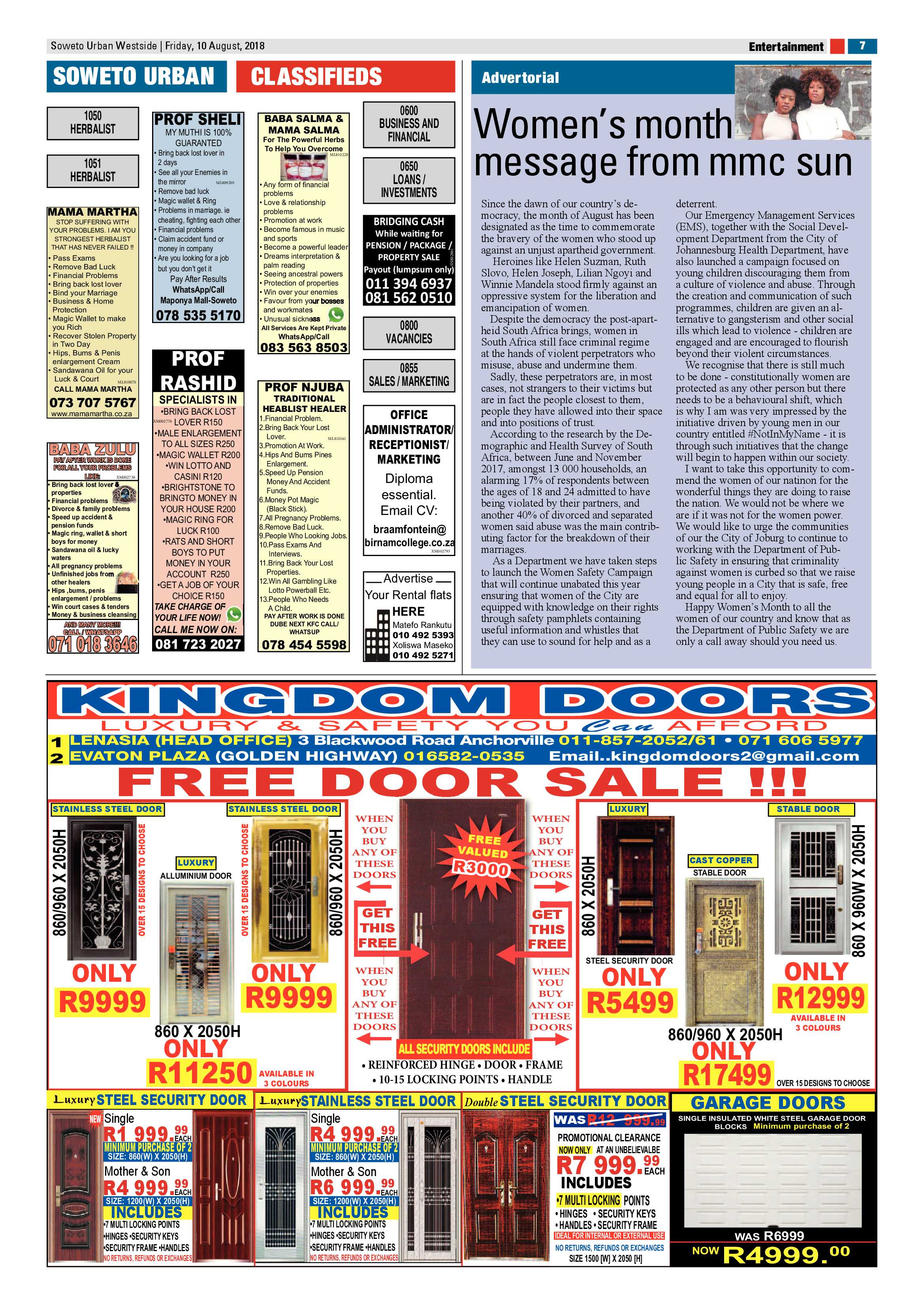 Westside – August 10, 2018 issue page 7
