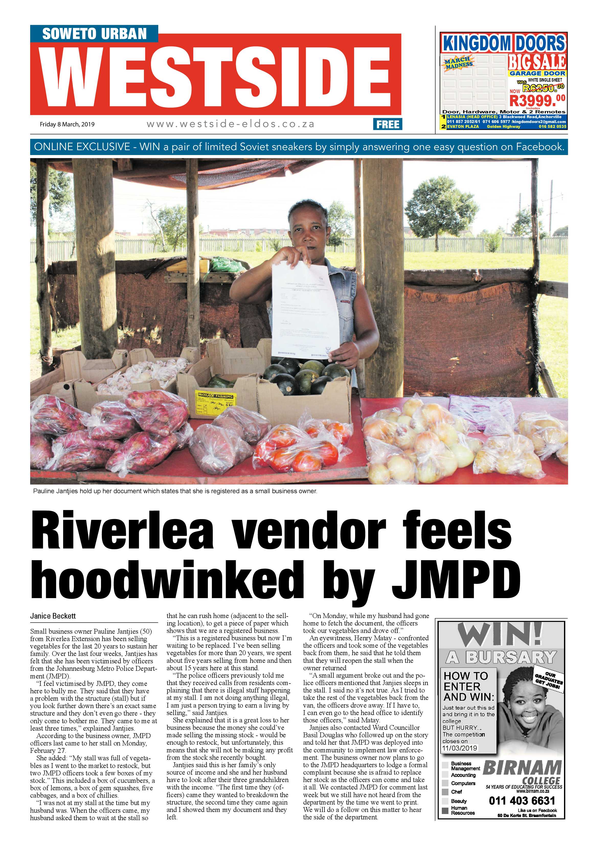 Eldorado Park news– March 8, 2019 page 1