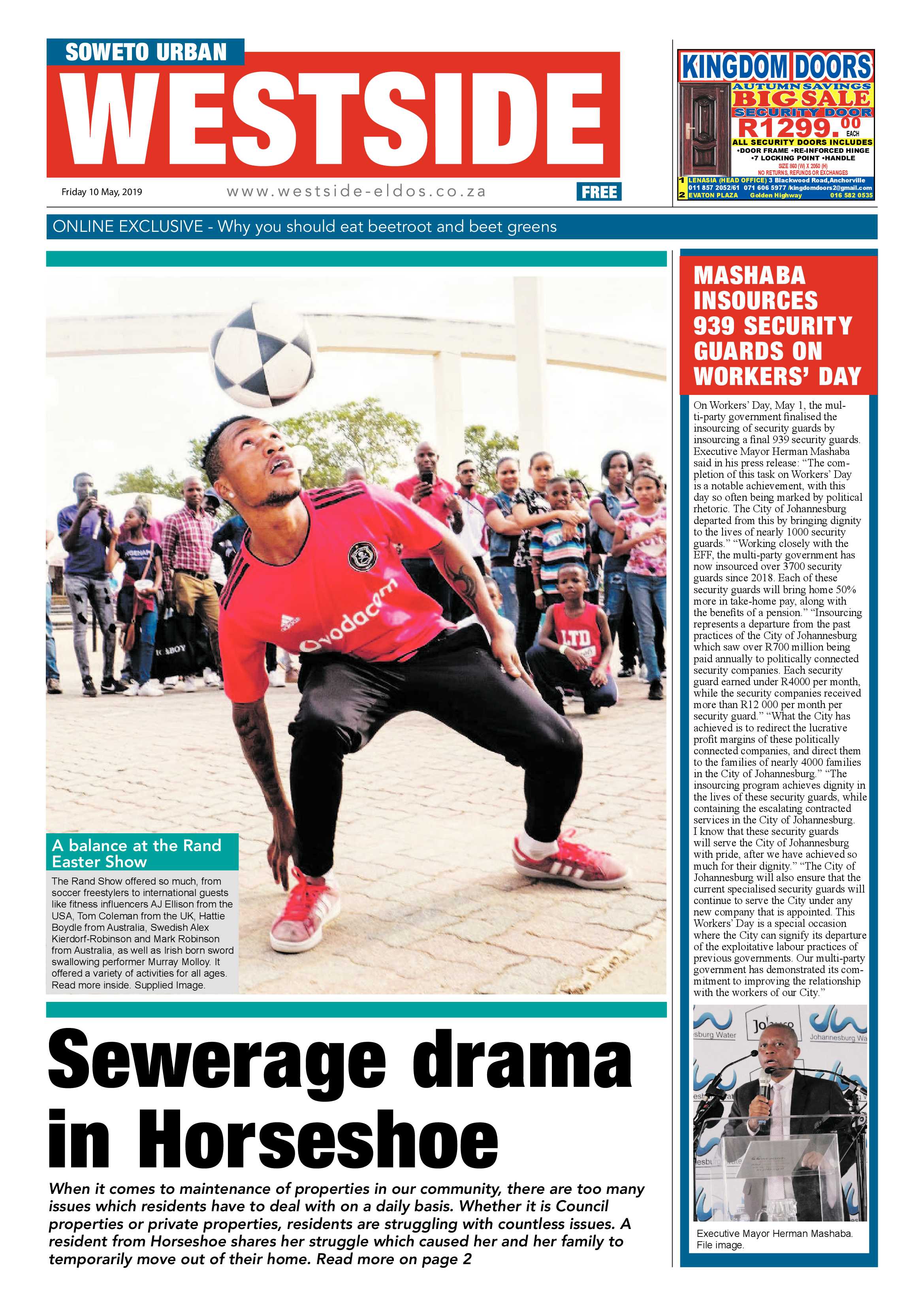 Westside News – May 10, 2019 page 1