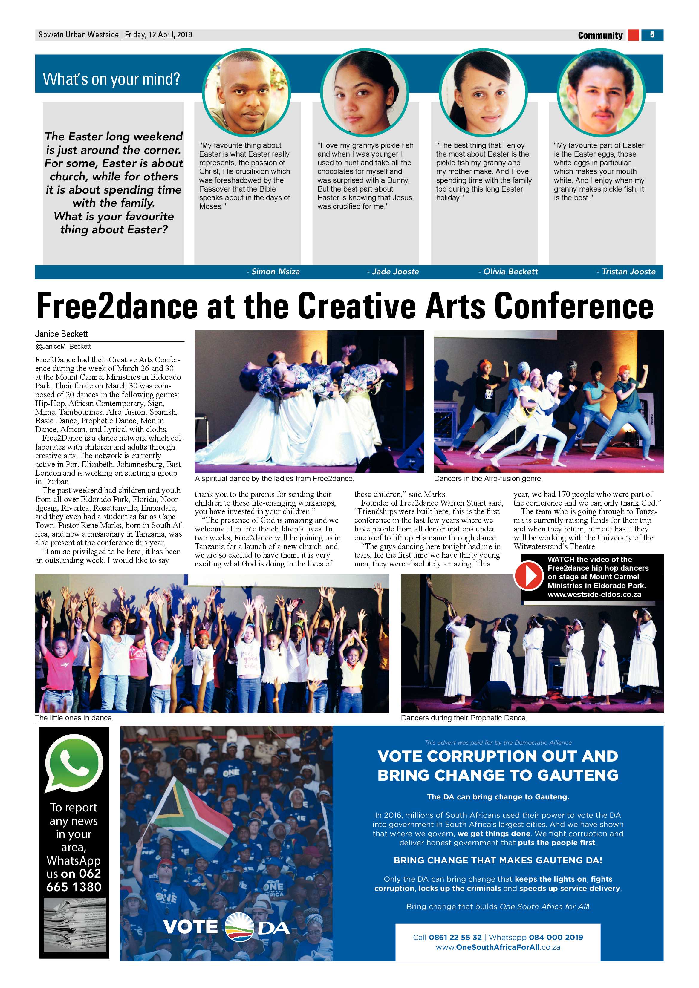 Westside News – April 12 , 2019 page 5