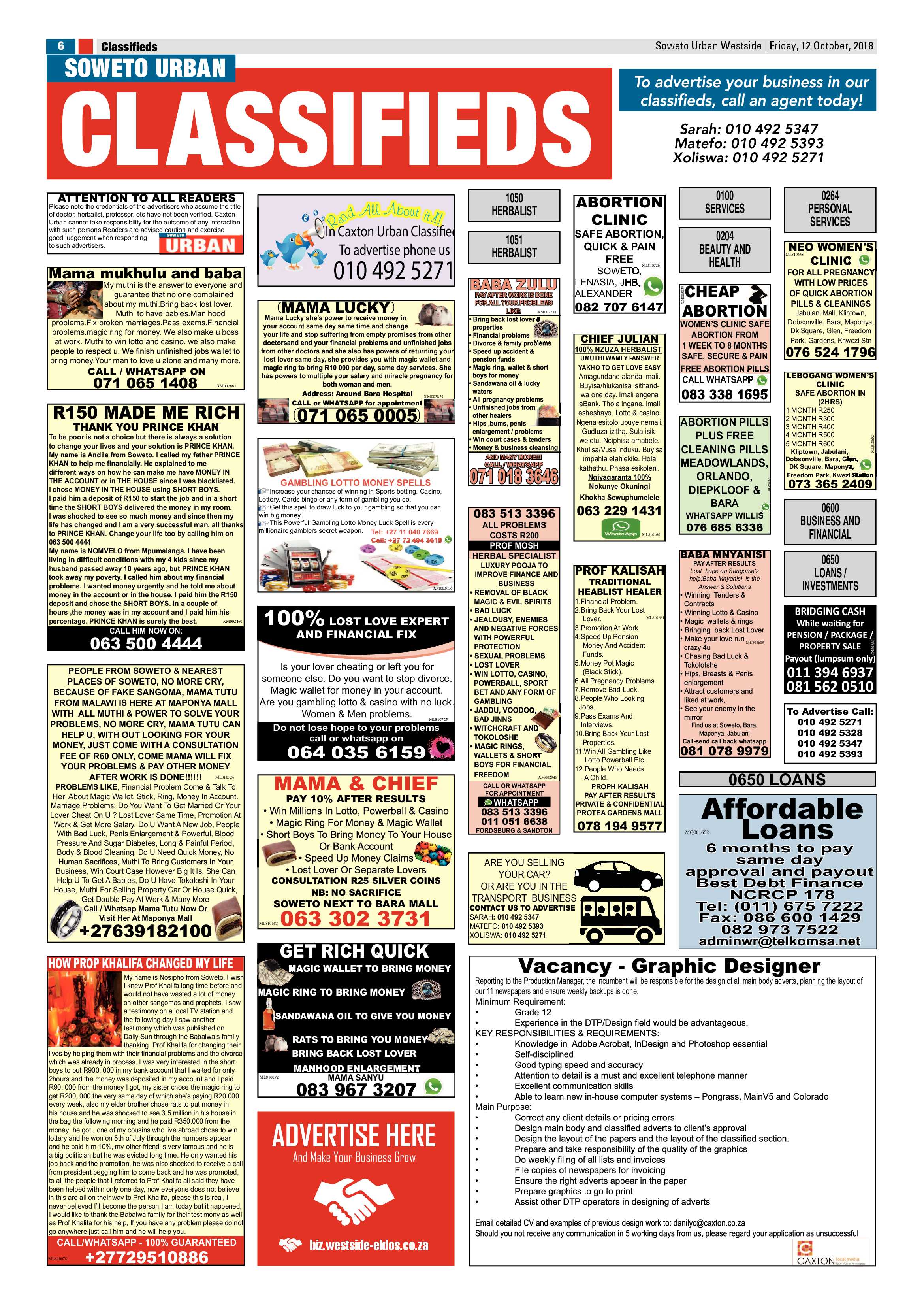 Westside – October 12, 2018 issue page 6