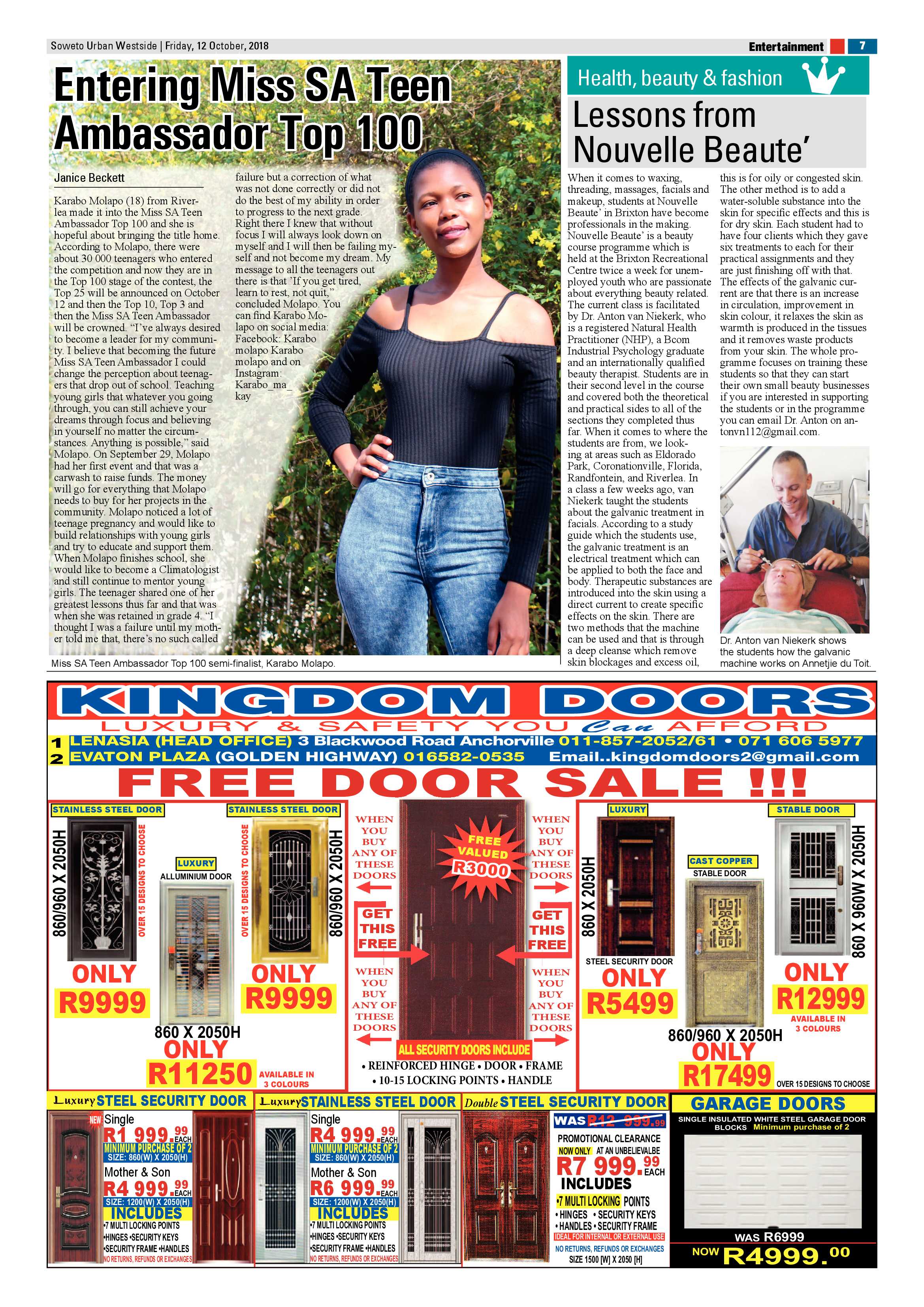Westside – October 12, 2018 issue page 7