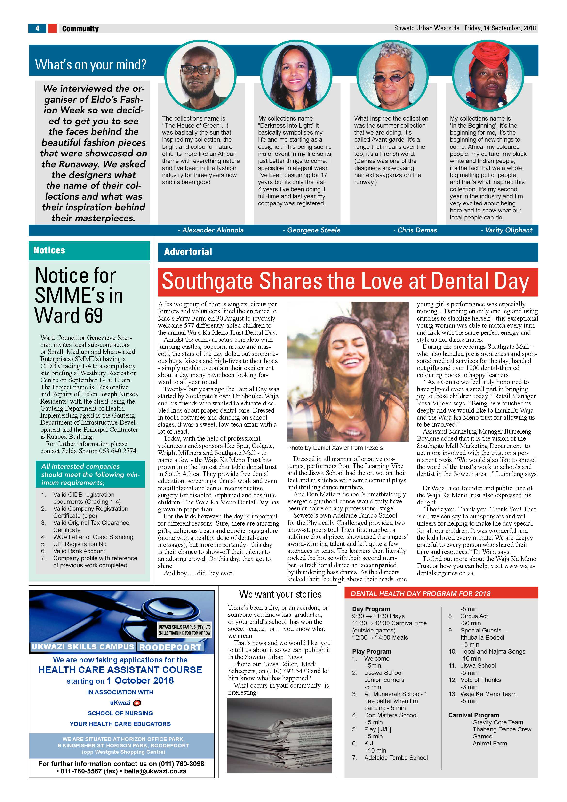Westside – September 14, 2018 issue page 4