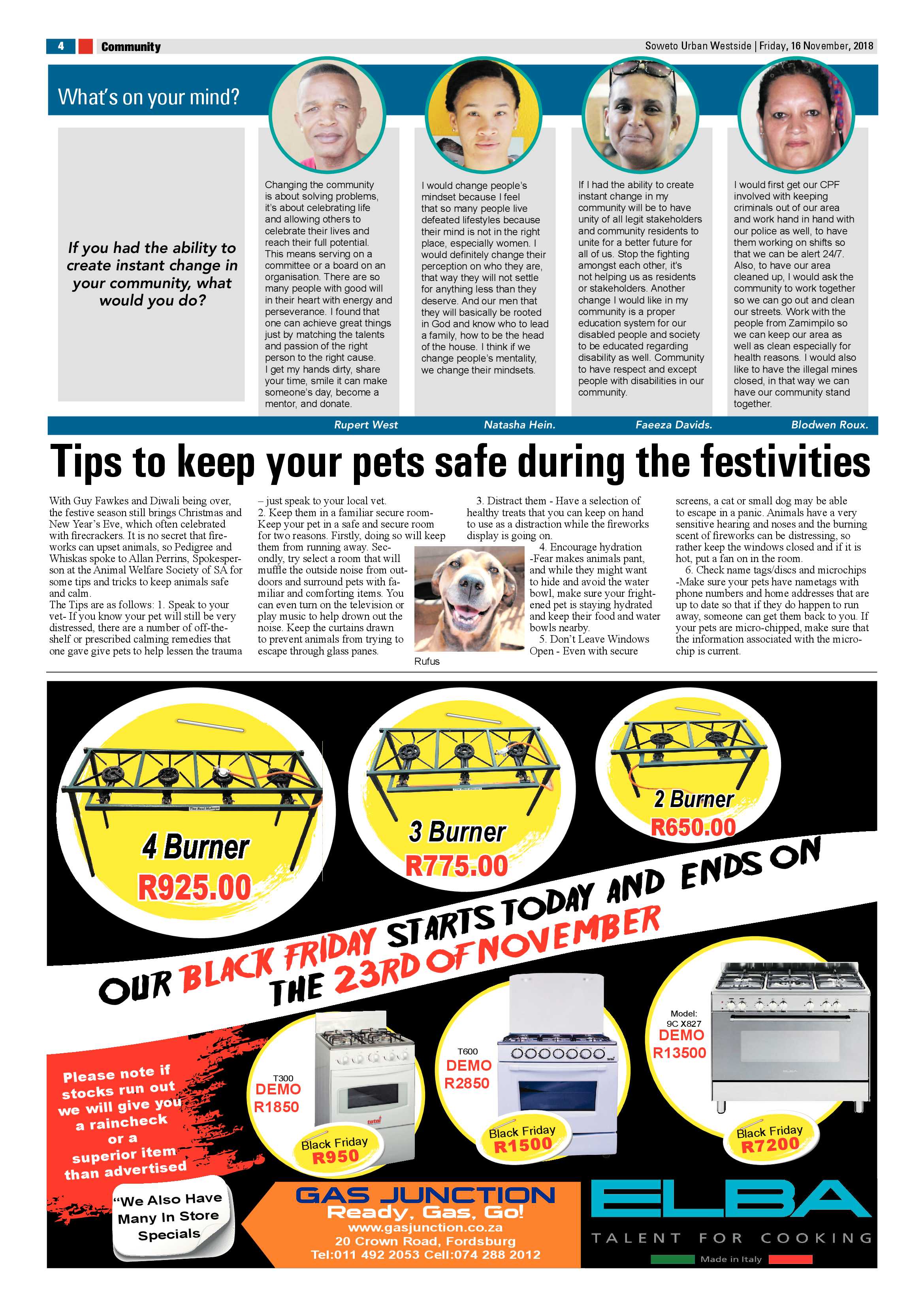 Westside – November 16, 2018 issue page 4
