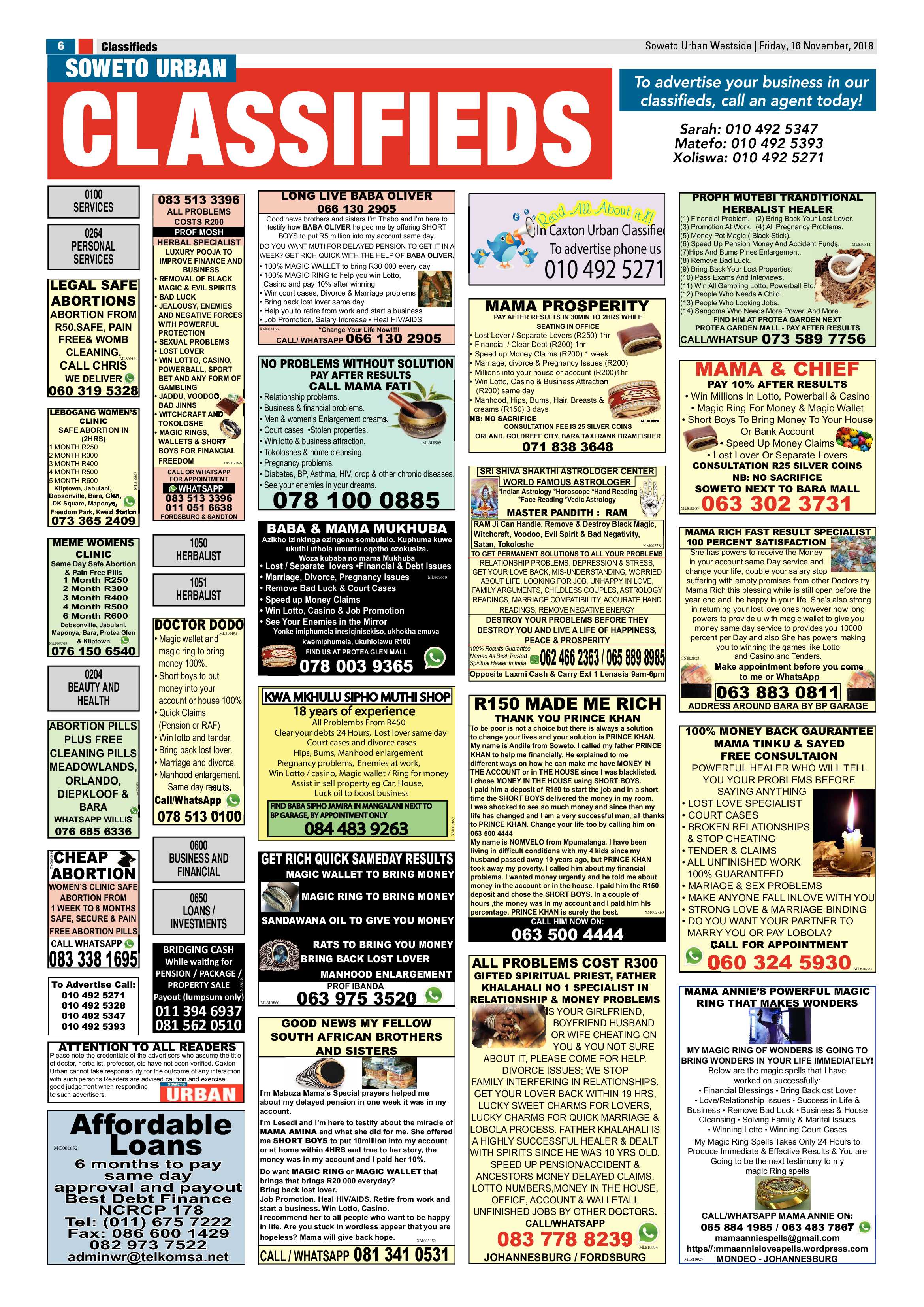 Westside – November 16, 2018 issue page 6