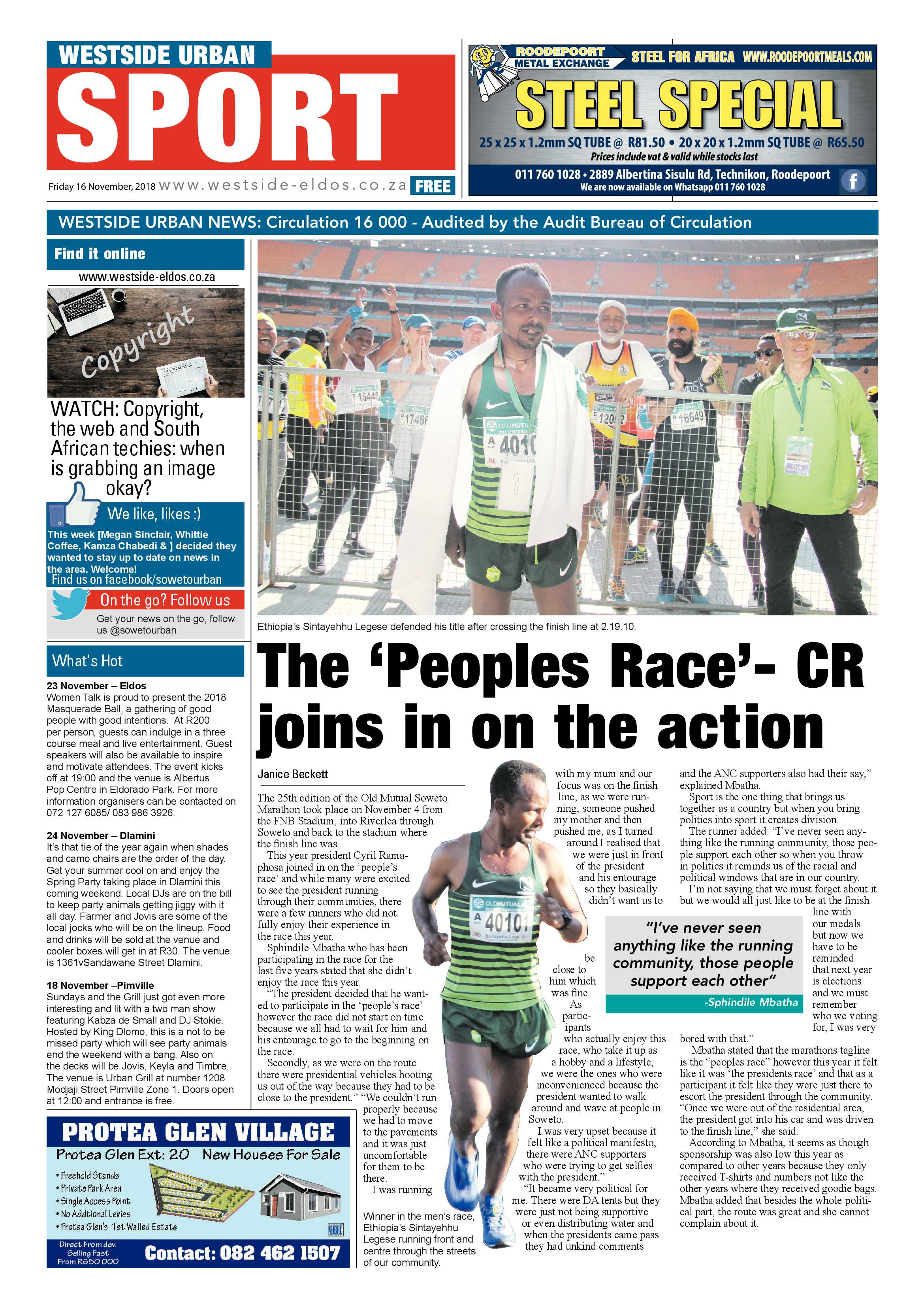 Westside – November 16, 2018 issue page 8