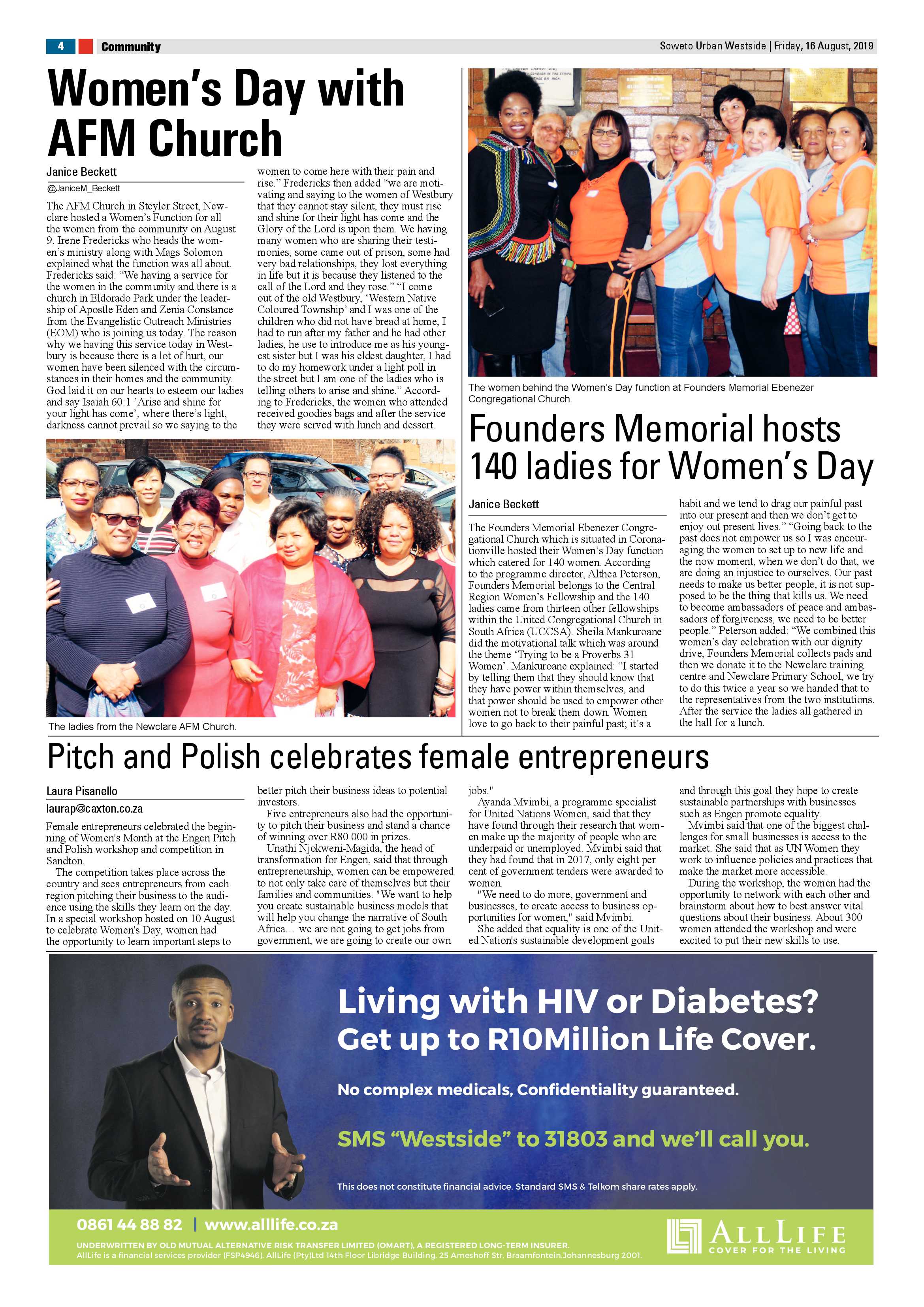 Westside News – August 16, 2019 page 4