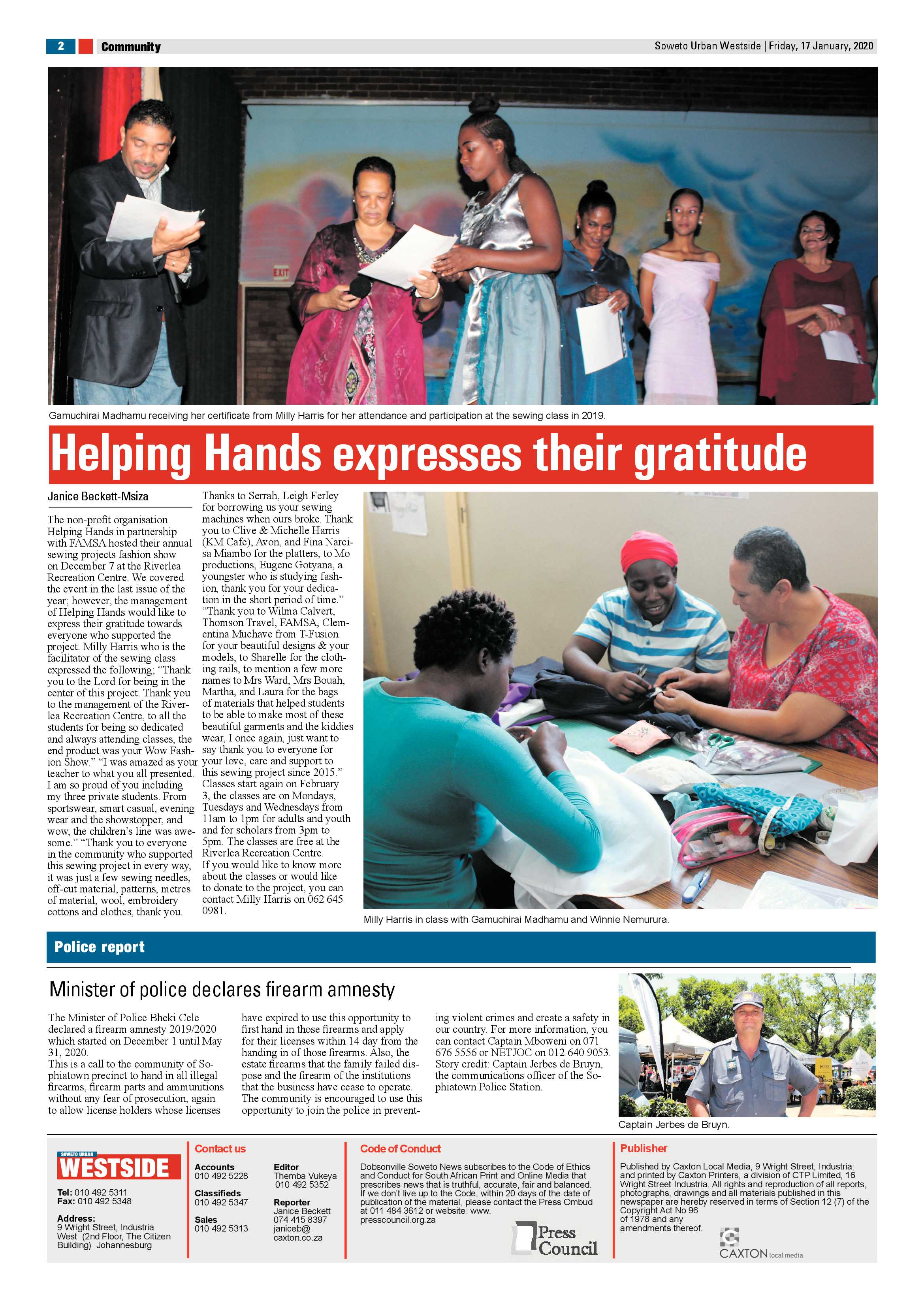 Westside News – January 17, 2020 page 2