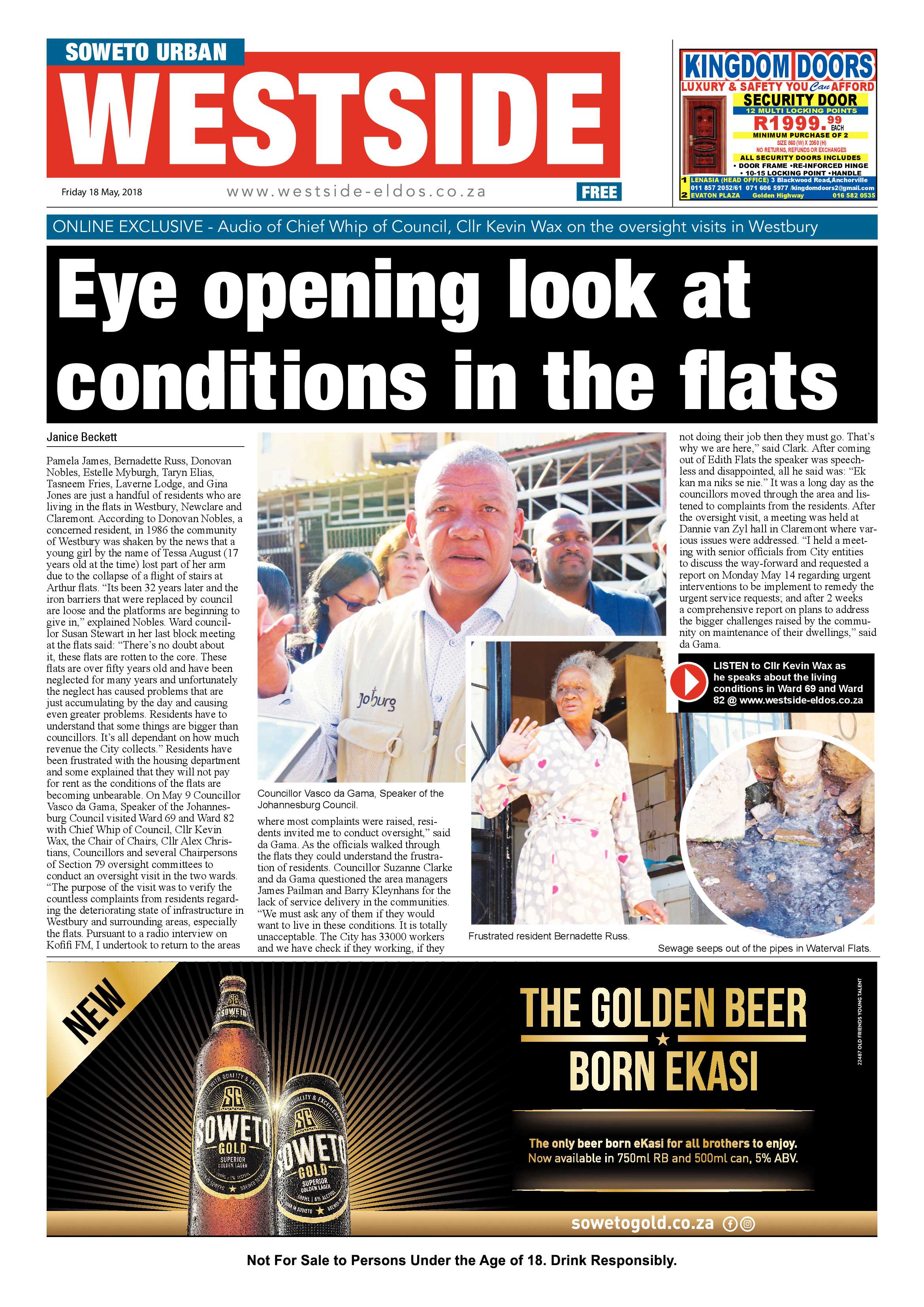 Westside – May 18, 2018 issue page 1