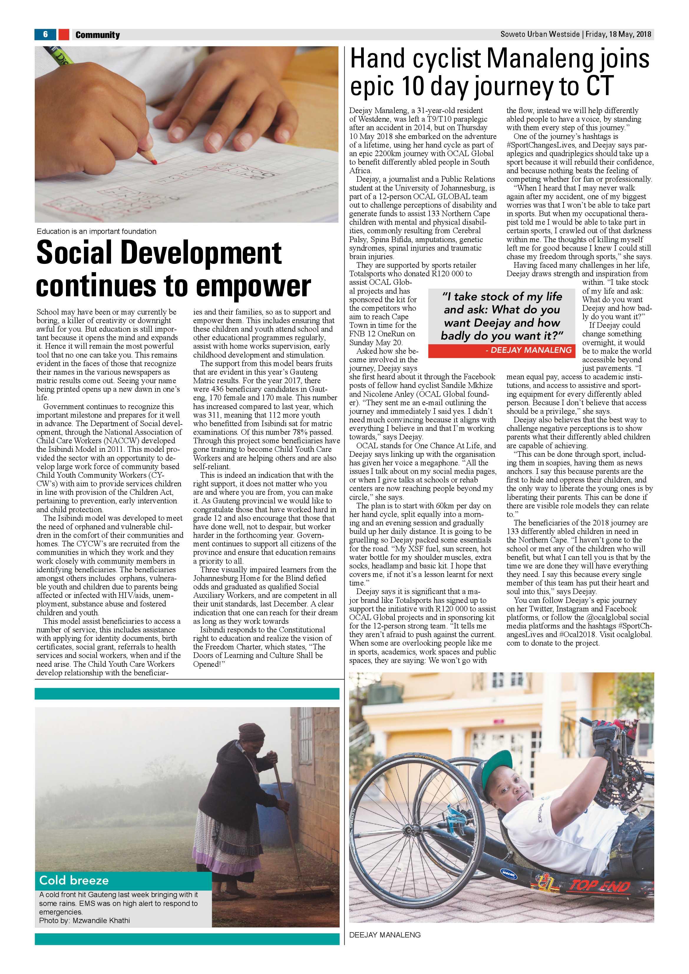 Westside – May 18, 2018 issue page 6