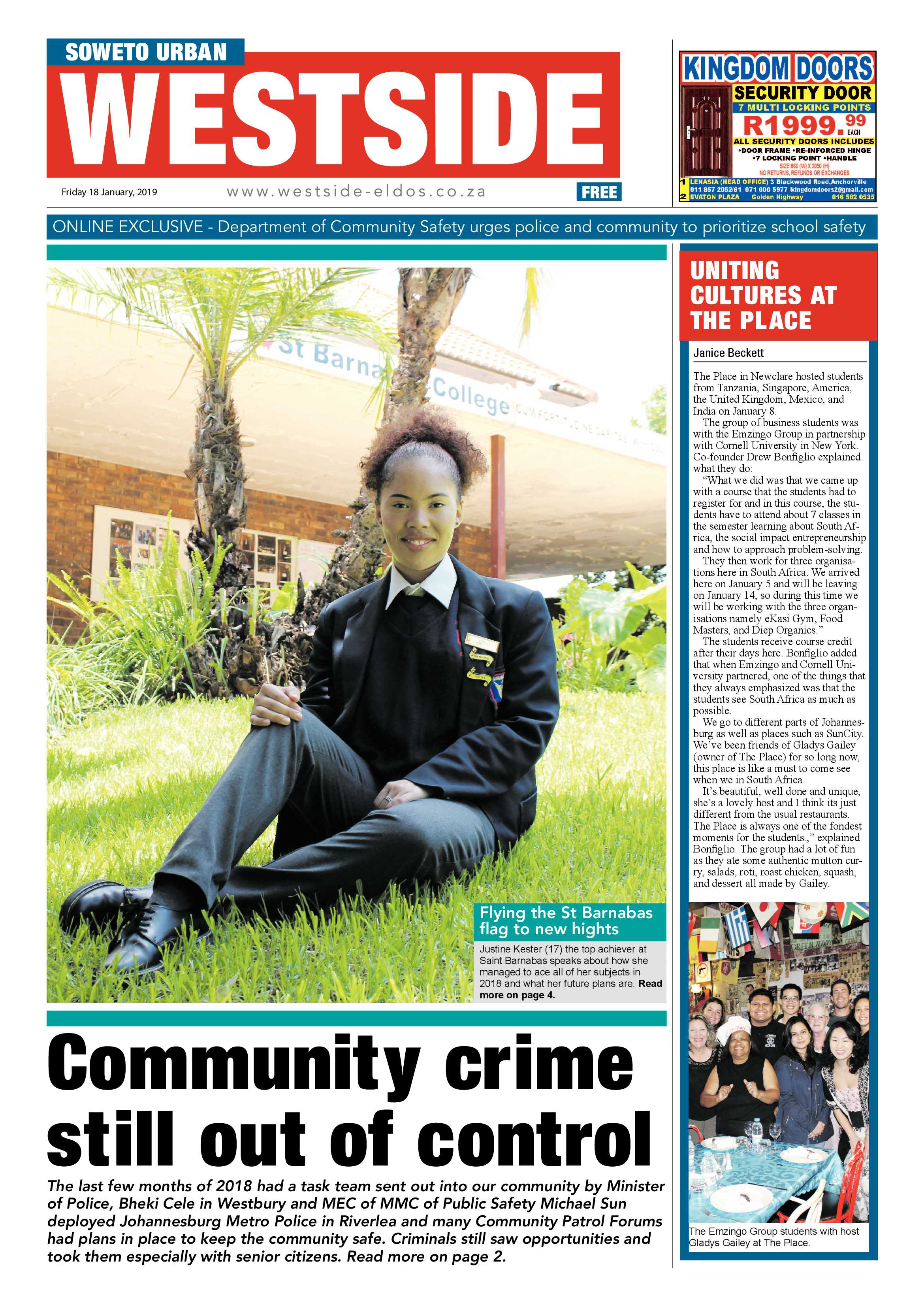 Jan 18 – Westbury News page 1
