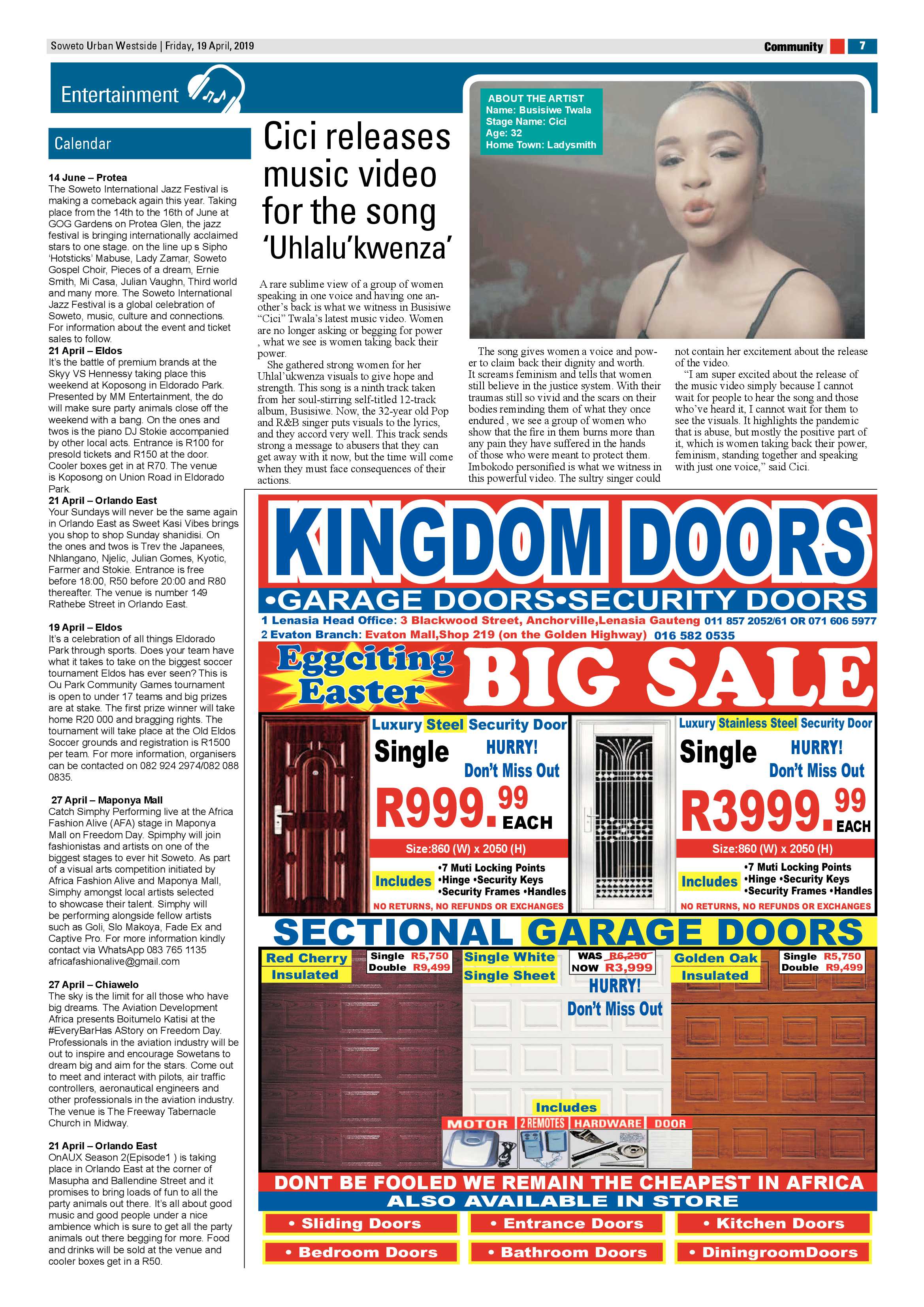 Westside news – April 19 , 2019 page 7