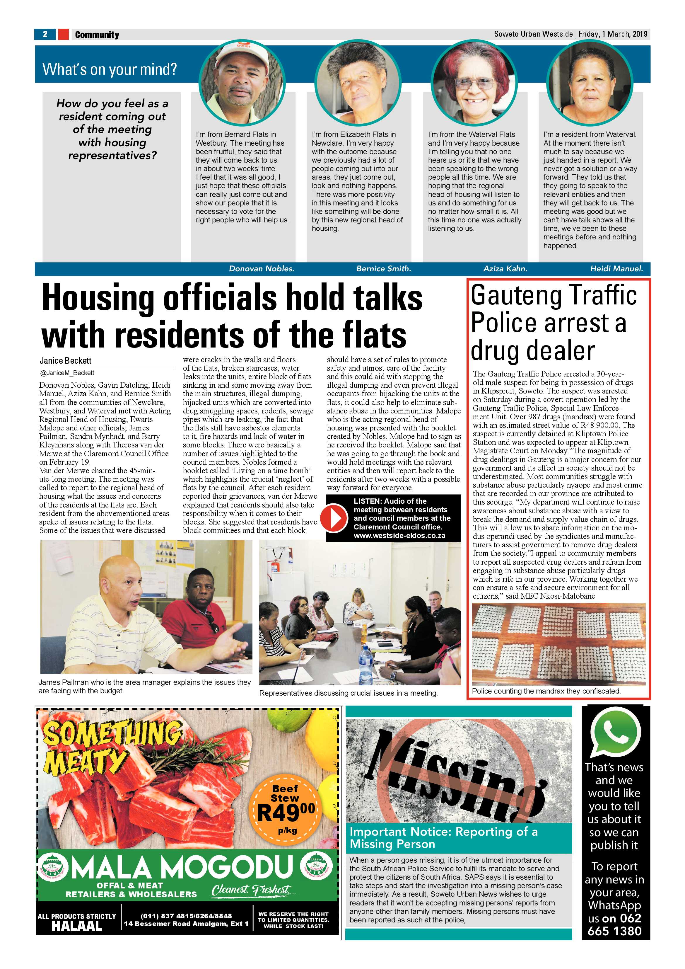 Westside news– March 1, 2019 page 2