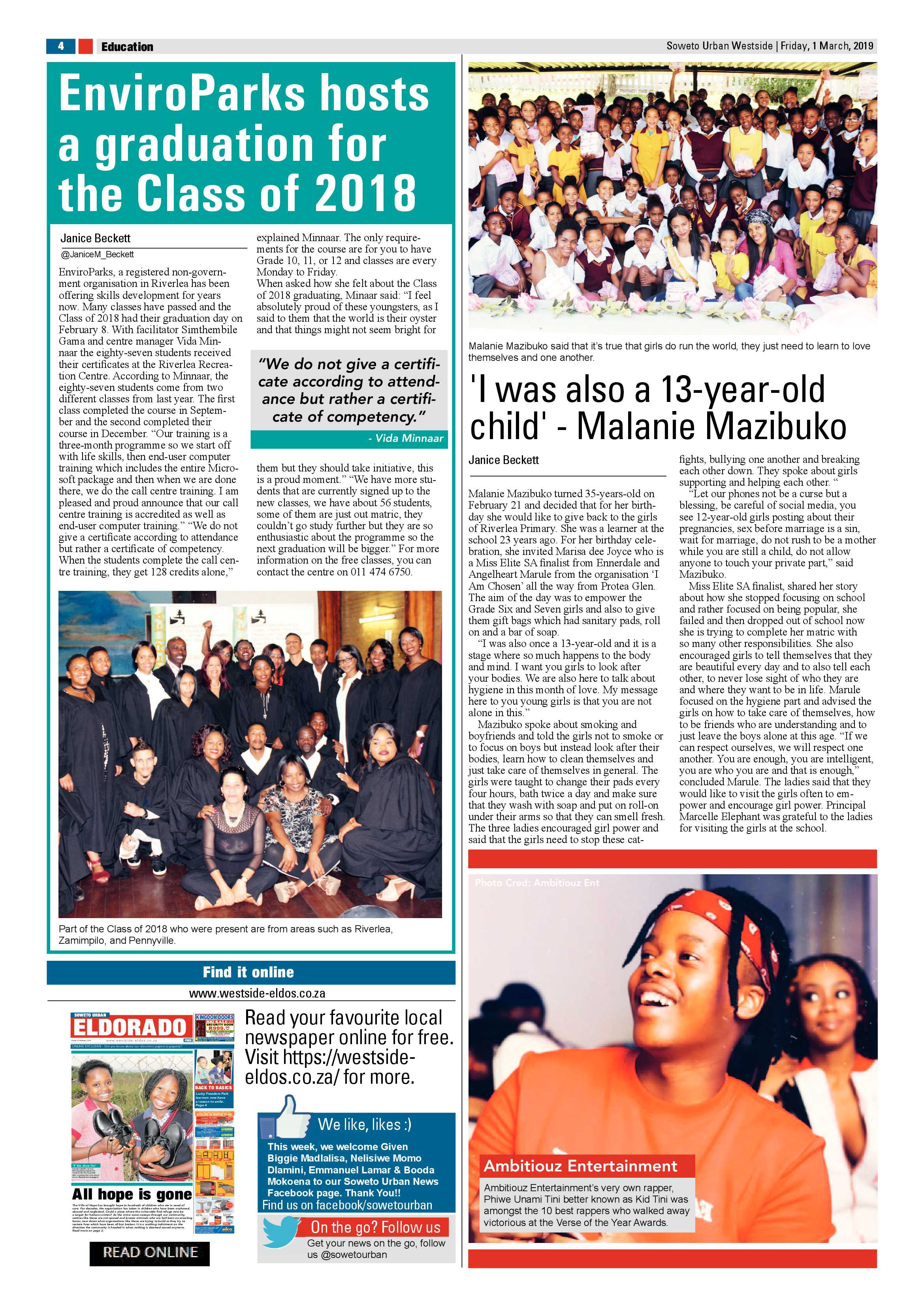 Westside news– March 1, 2019 page 4