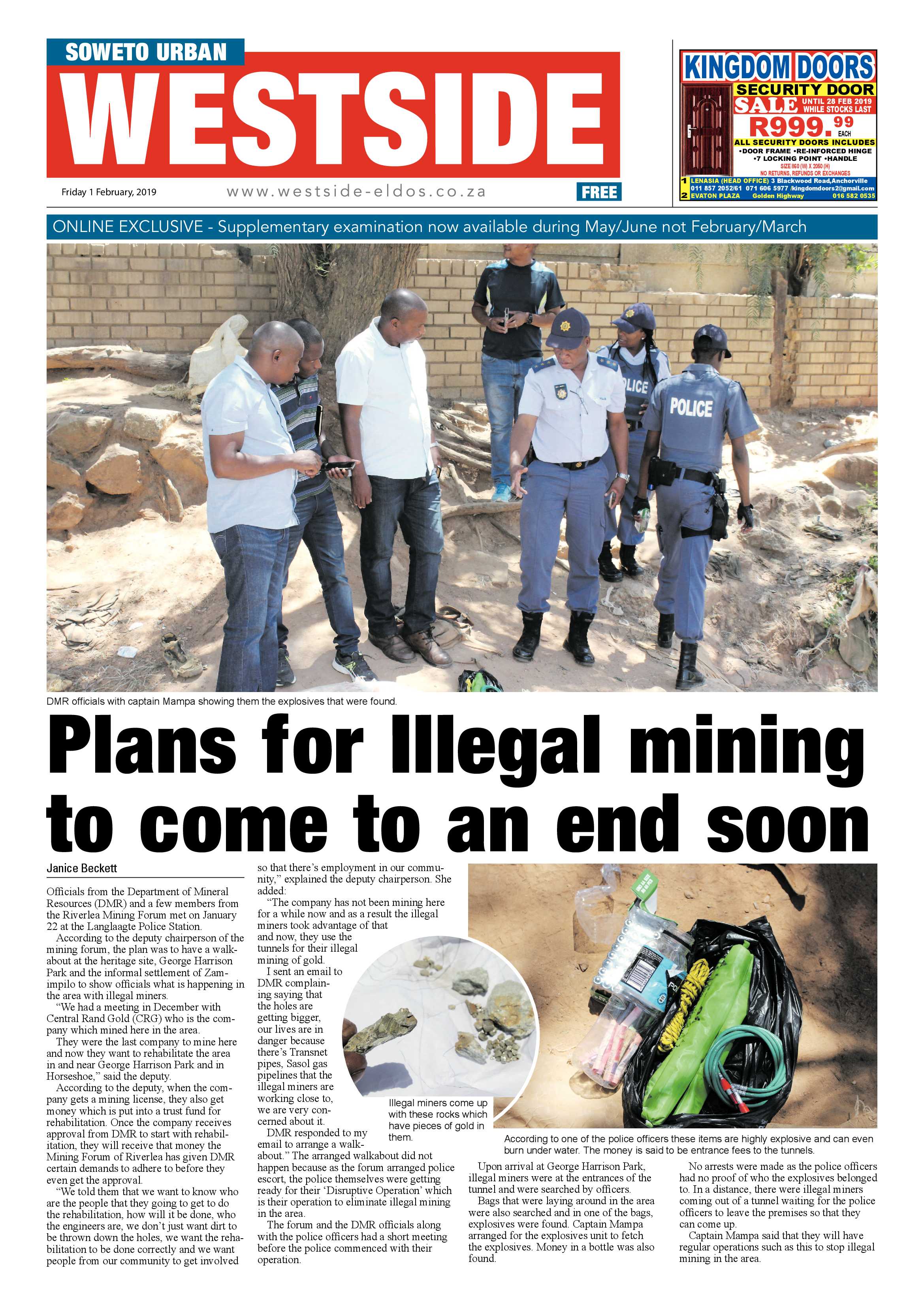 Westside News – February 1 page 1