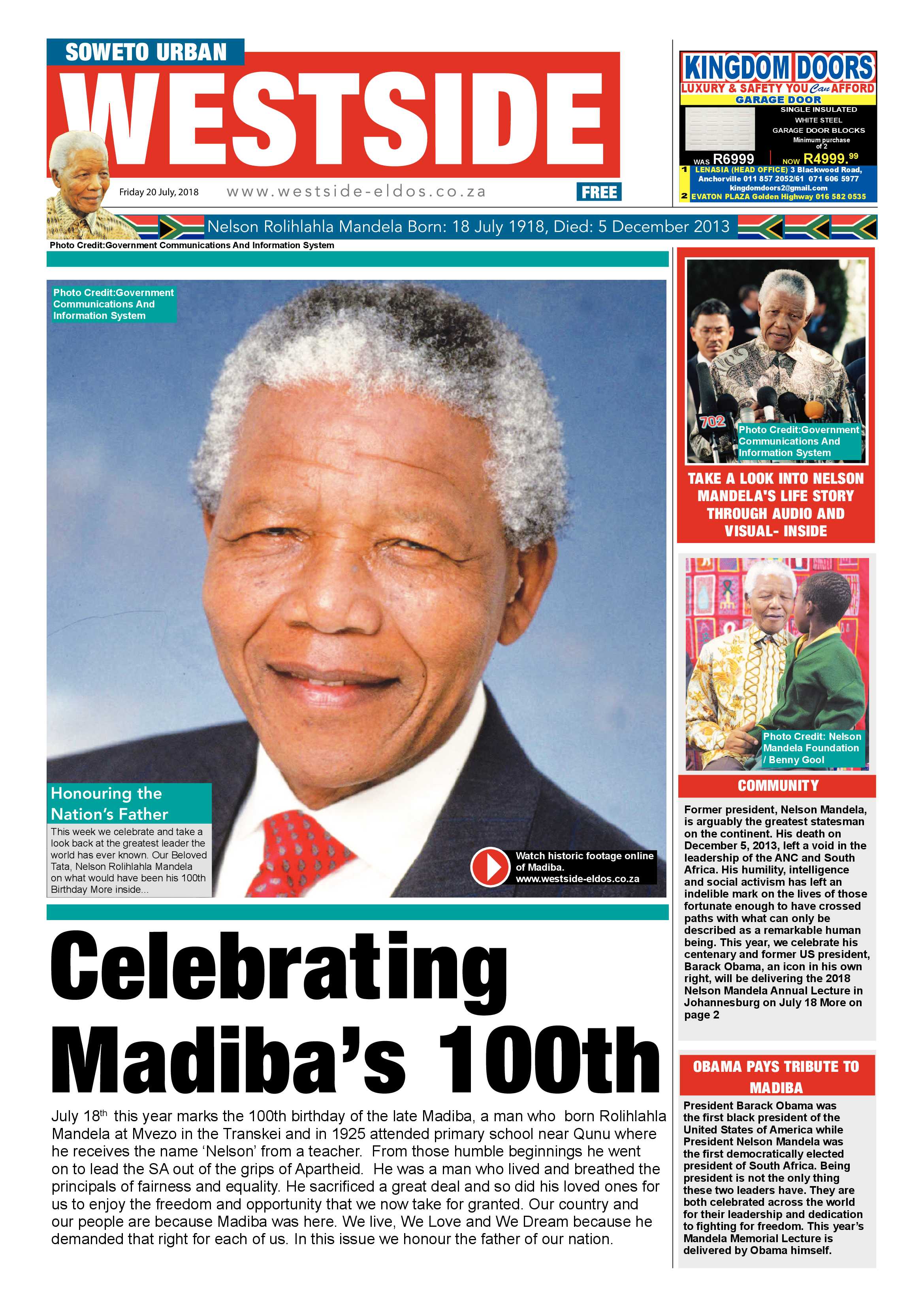 Westside – July 20, 2018 issue page 1
