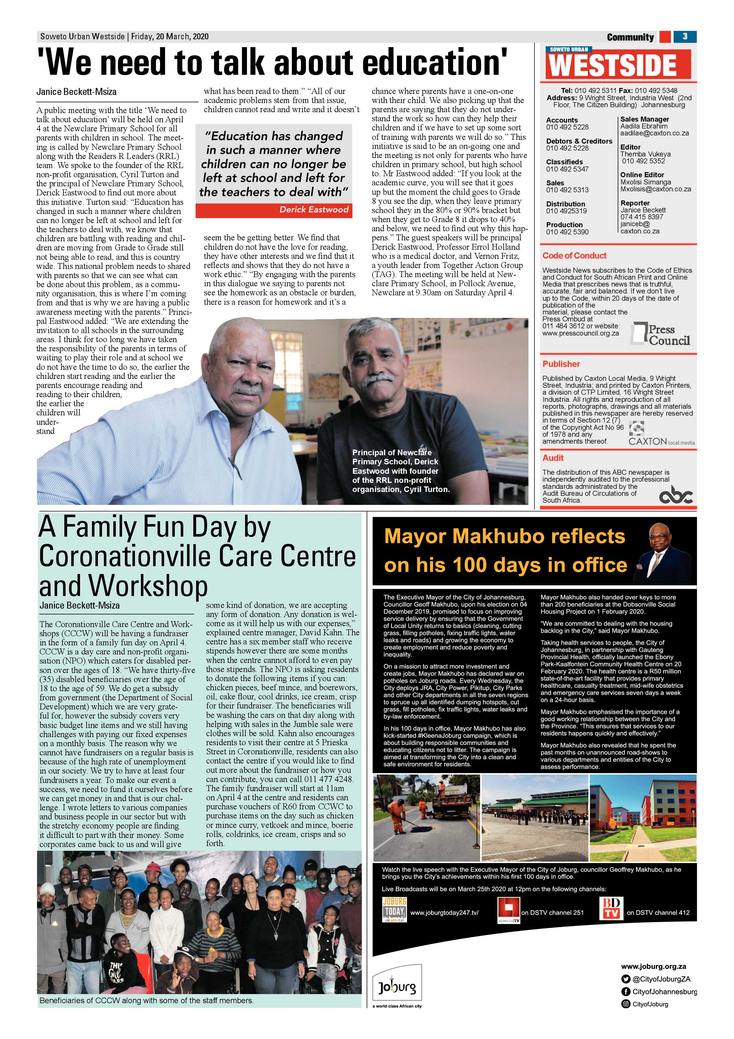Westside March 20, 2020 page 3