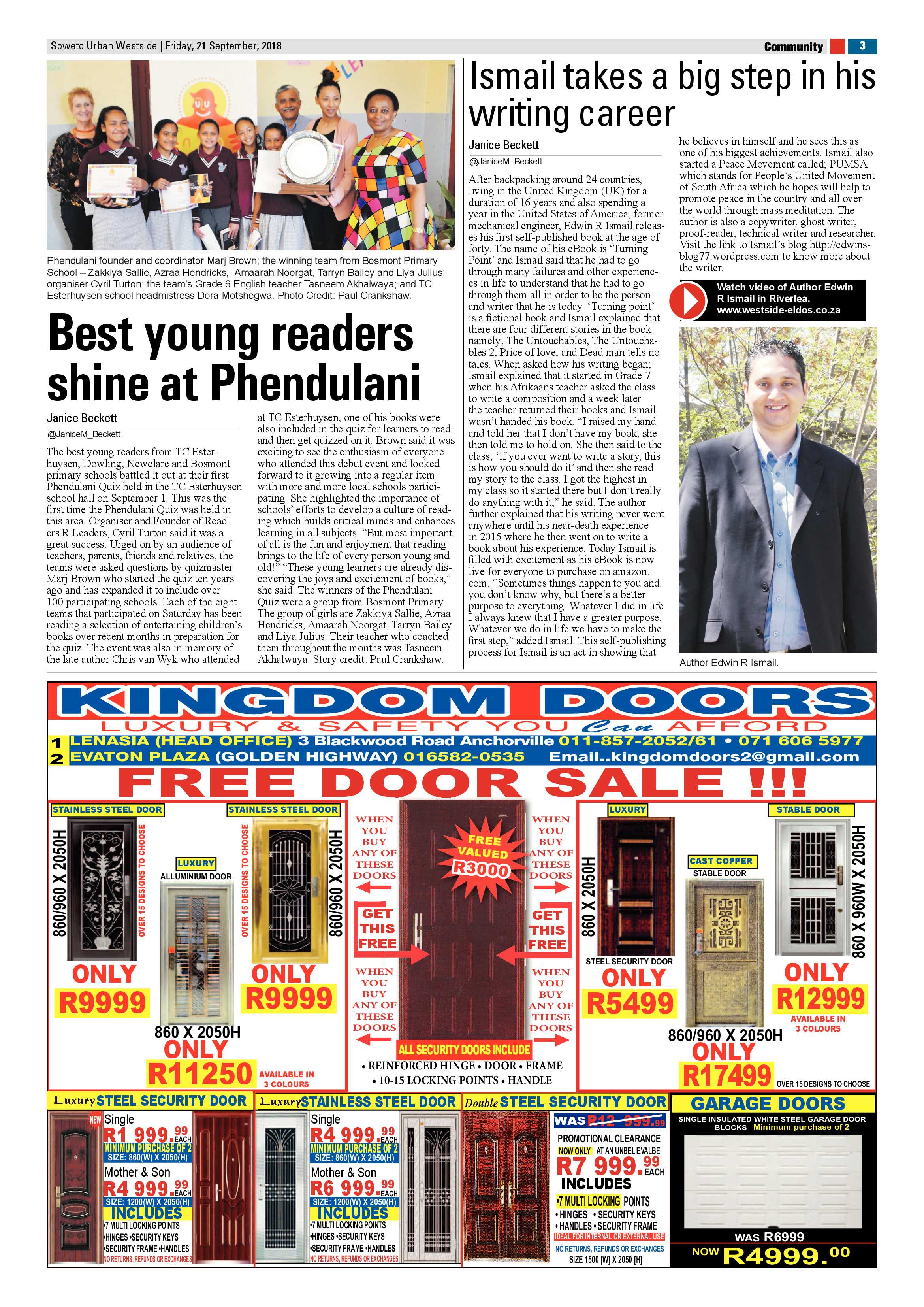 Westside – September 21, 2018 issue page 3