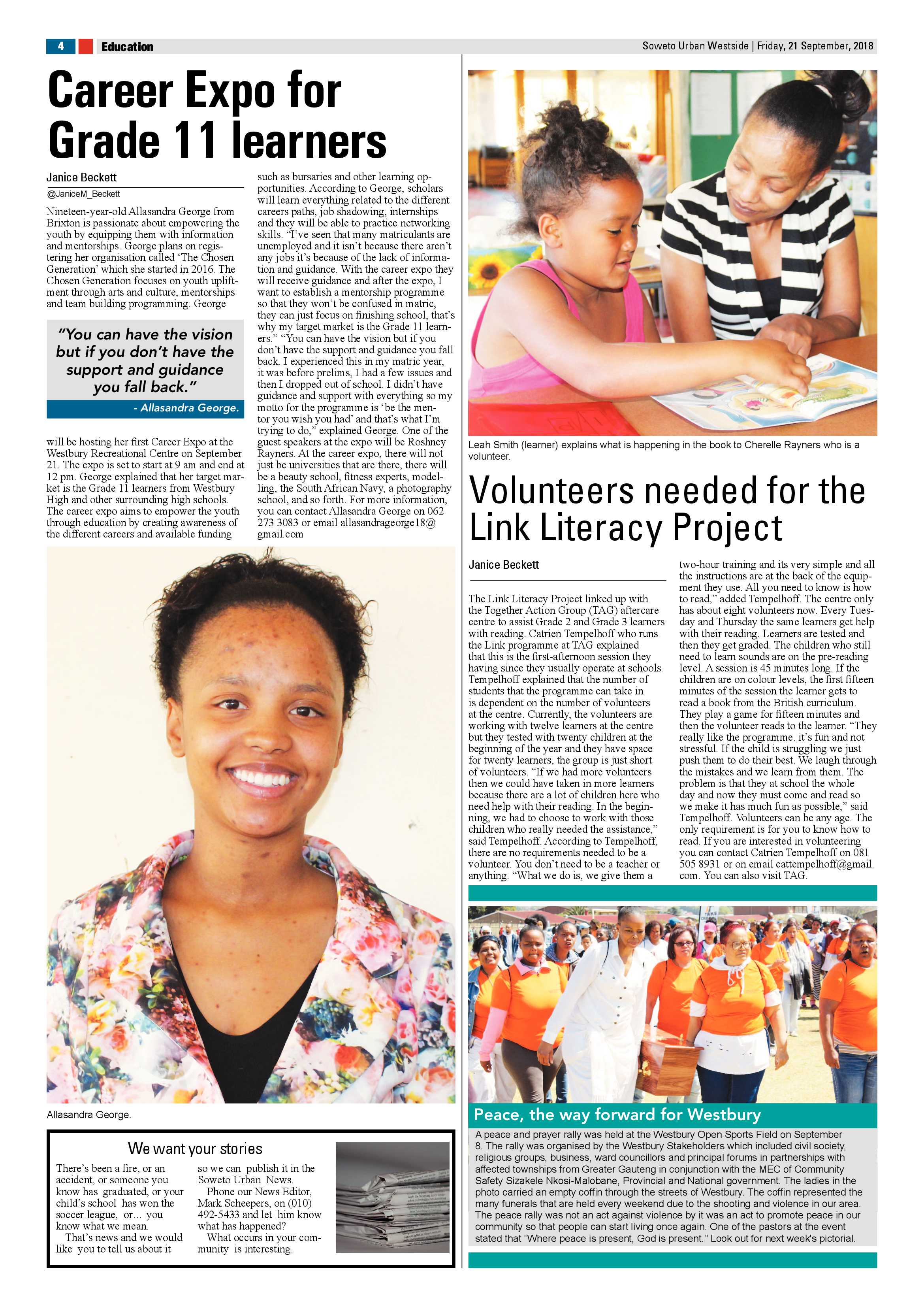 Westside – September 21, 2018 issue page 4